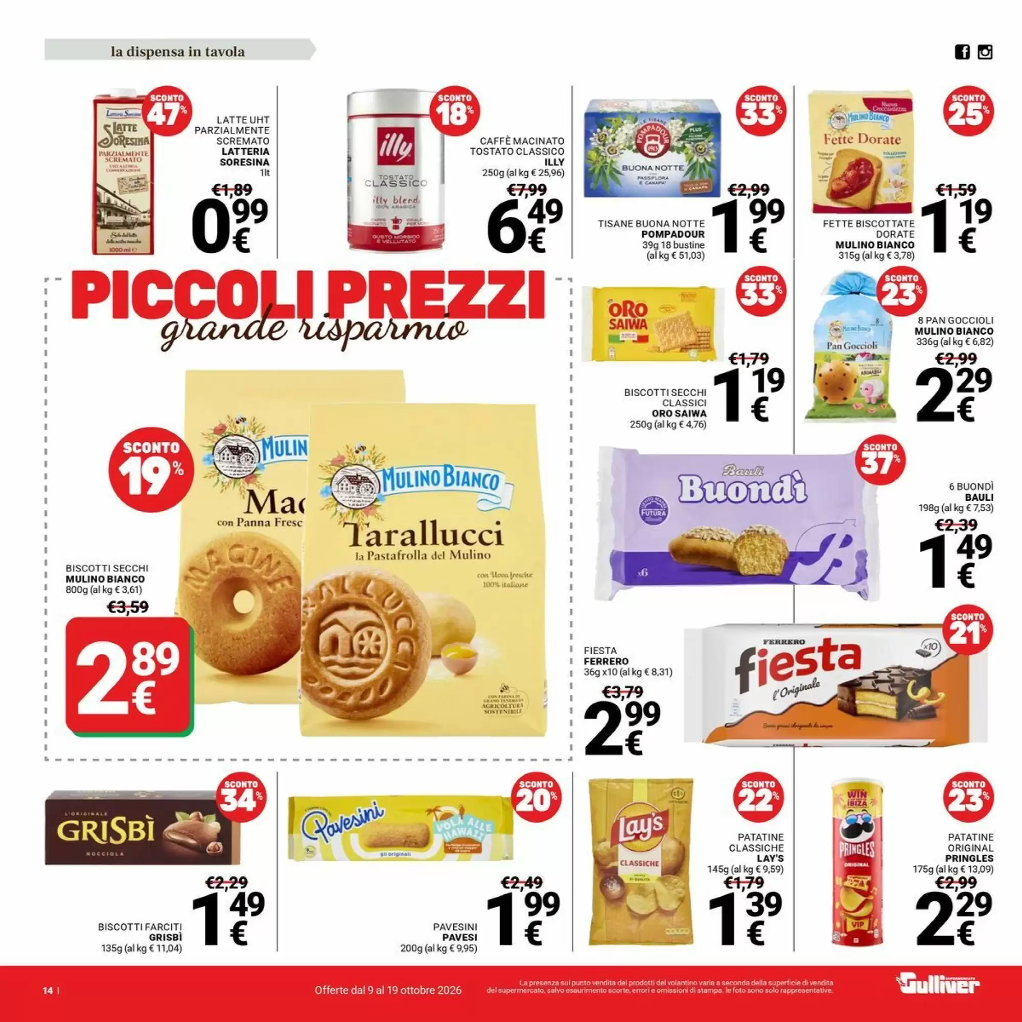 Volantino promozionale Supermercati Gulliver  valide dal 09/10/2026 - Pagina 14.