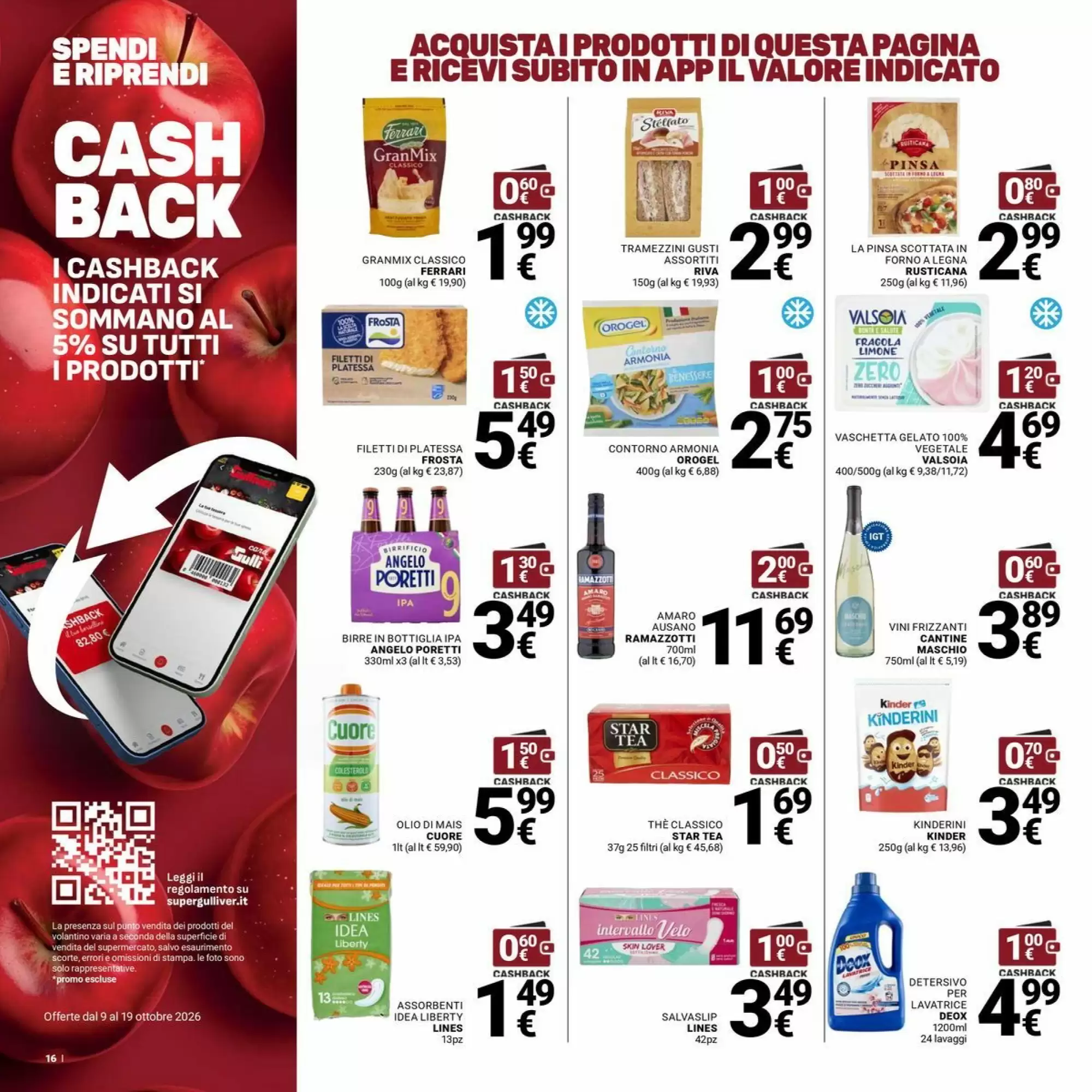 Volantino promozionale Supermercati Gulliver  valide dal 09/10/2026 - Pagina 16.