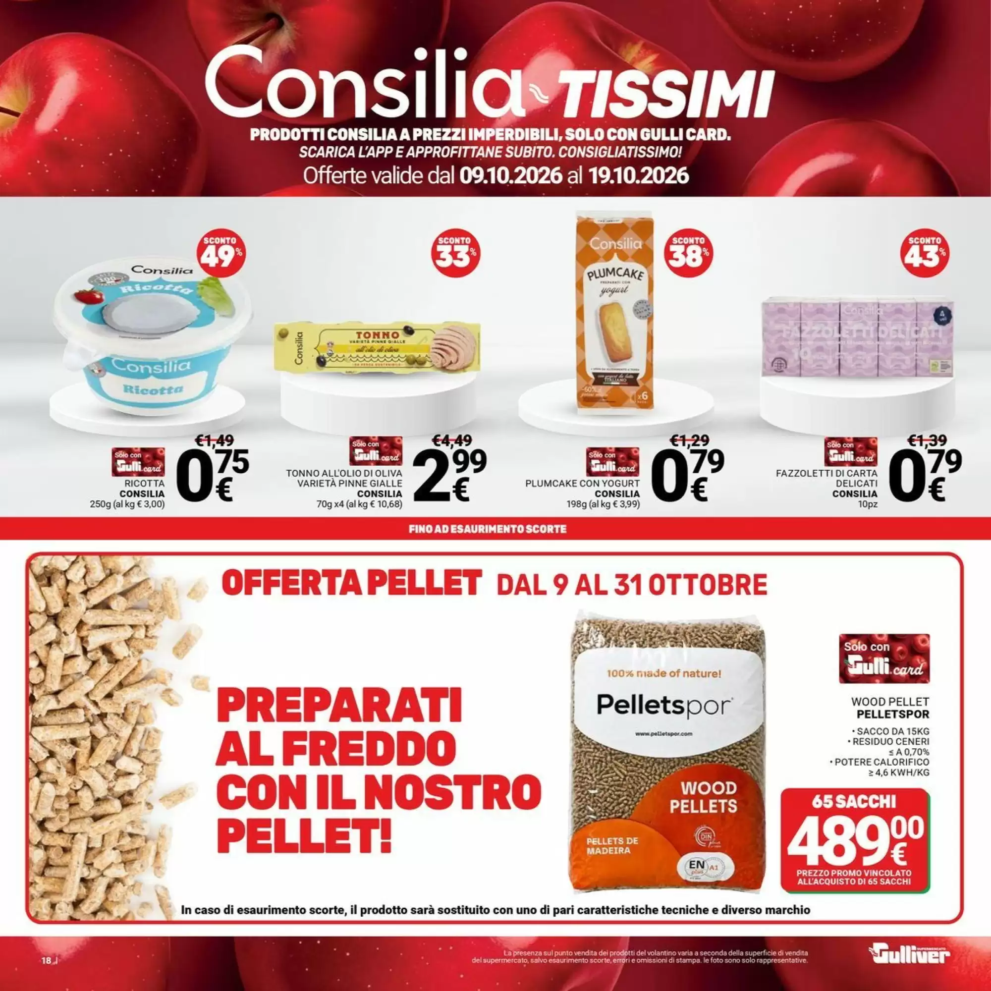 Volantino promozionale Supermercati Gulliver  valide dal 09/10/2026 - Pagina 18.