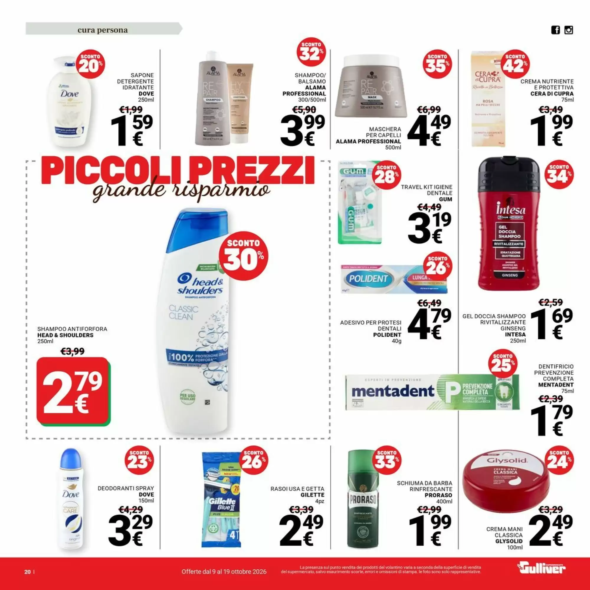 Volantino promozionale Supermercati Gulliver  valide dal 09/10/2026 - Pagina 20.