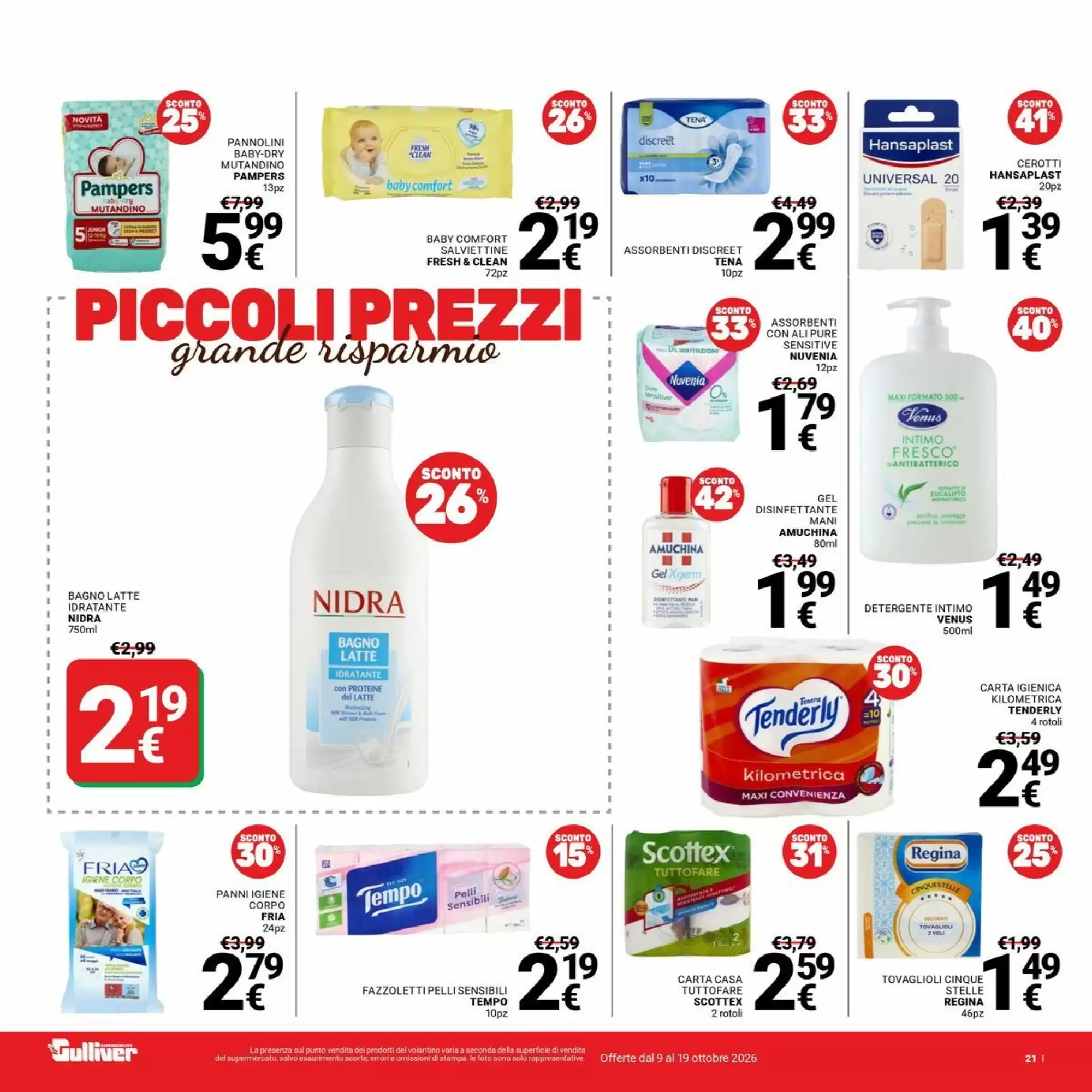 Volantino promozionale Supermercati Gulliver  valide dal 09/10/2026 - Pagina 21.