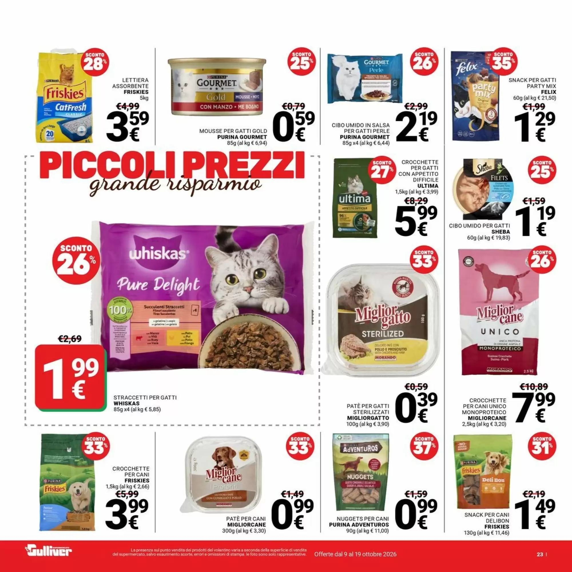 Volantino promozionale Supermercati Gulliver  valide dal 09/10/2026 - Pagina 23.