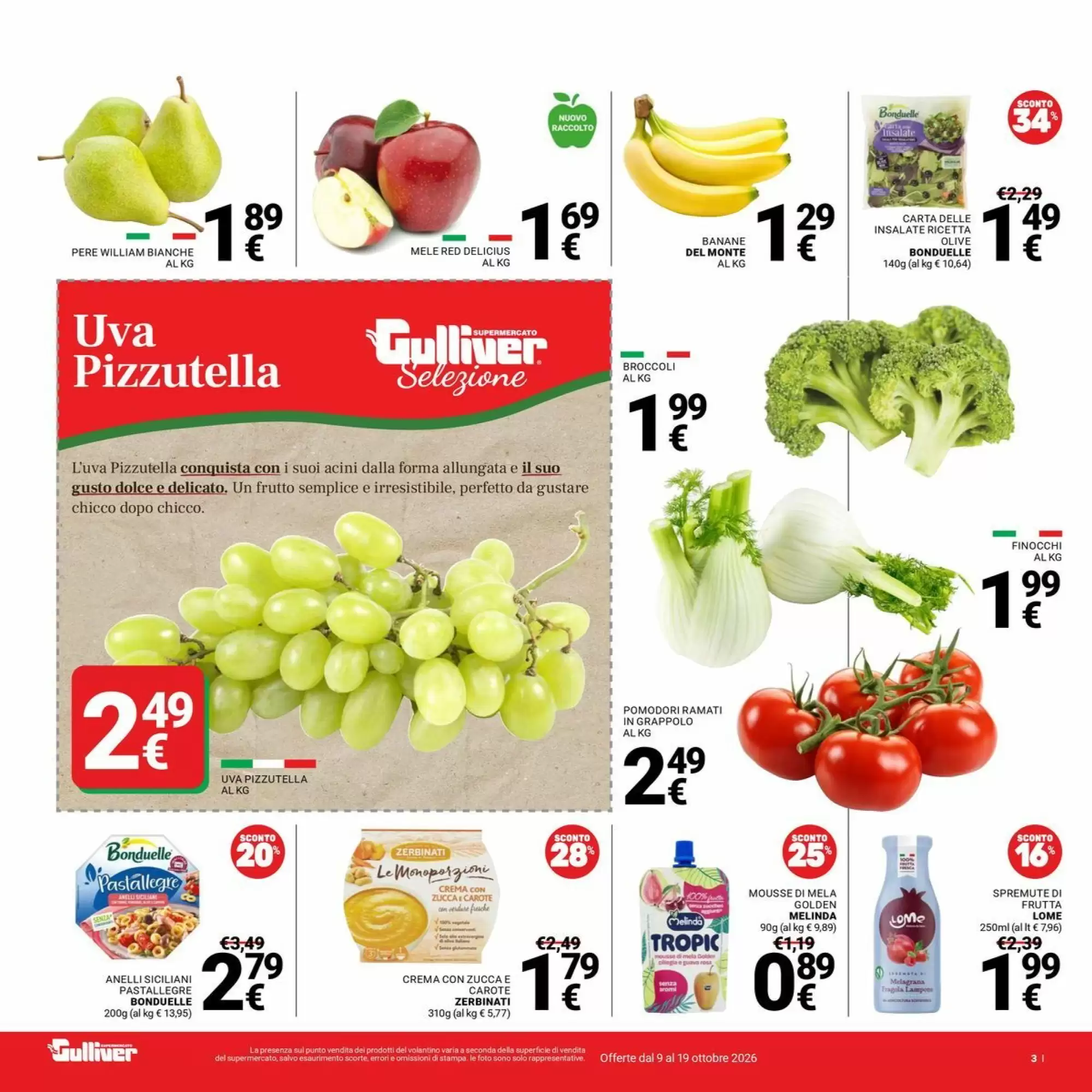 Volantino promozionale Supermercati Gulliver  valide dal 09/10/2026 - Pagina 3.