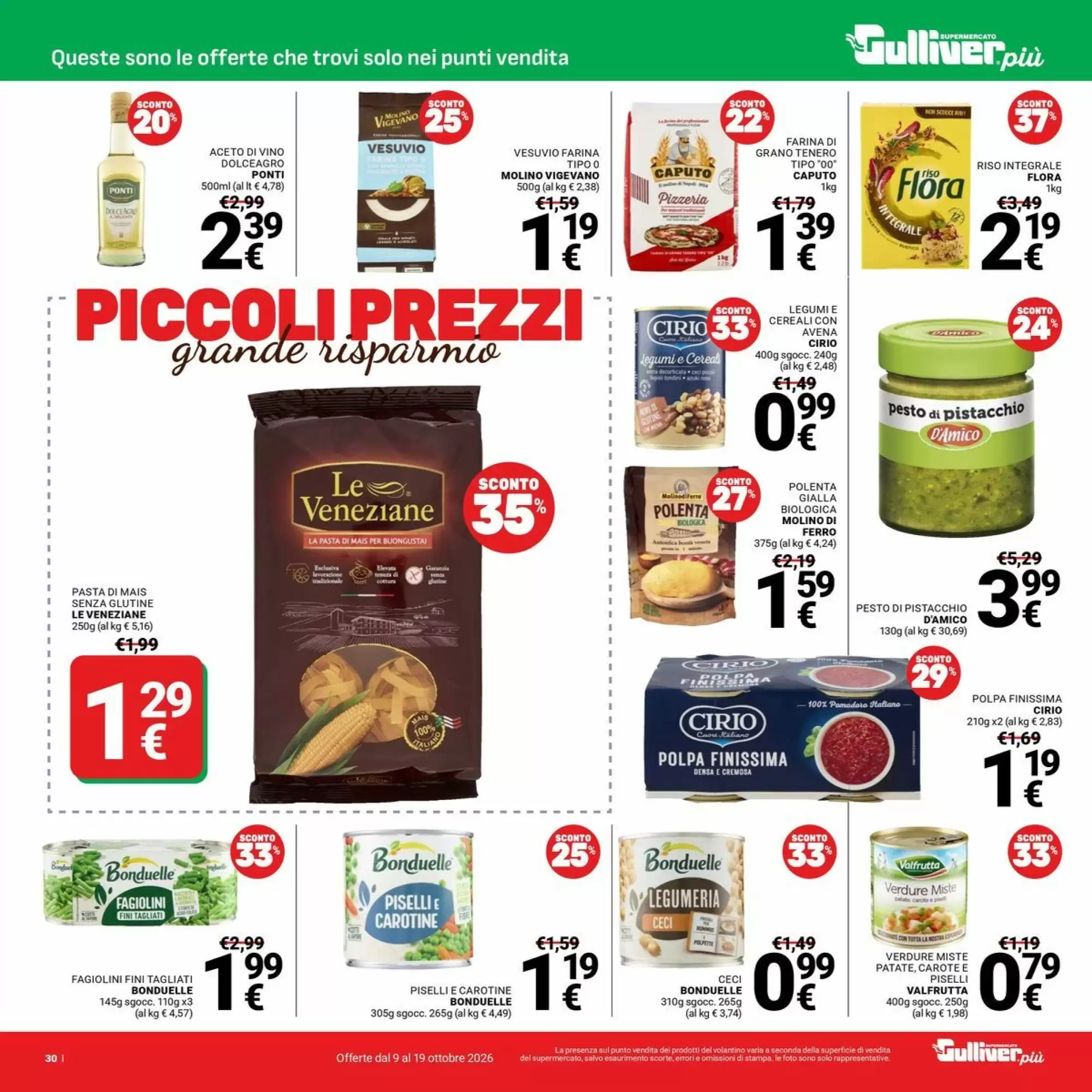 Volantino promozionale Supermercati Gulliver  valide dal 09/10/2026 - Pagina 30.