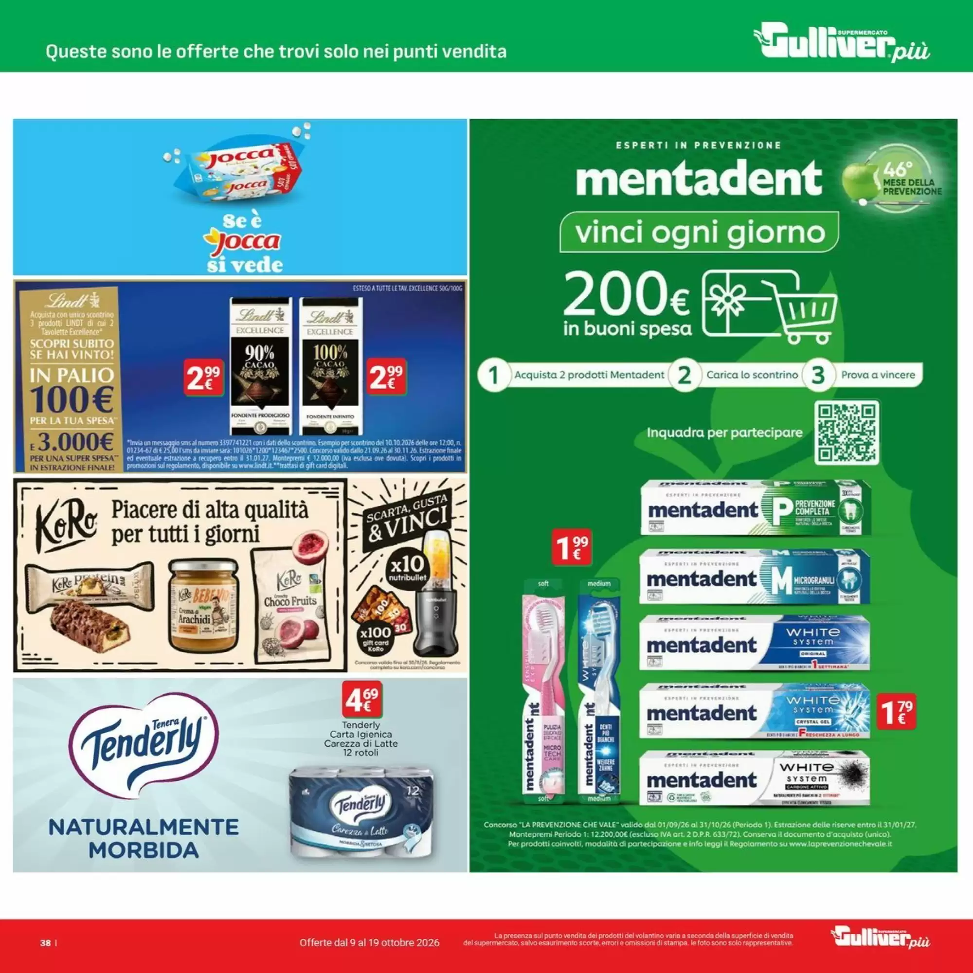Volantino promozionale Supermercati Gulliver  valide dal 09/10/2026 - Pagina 38.