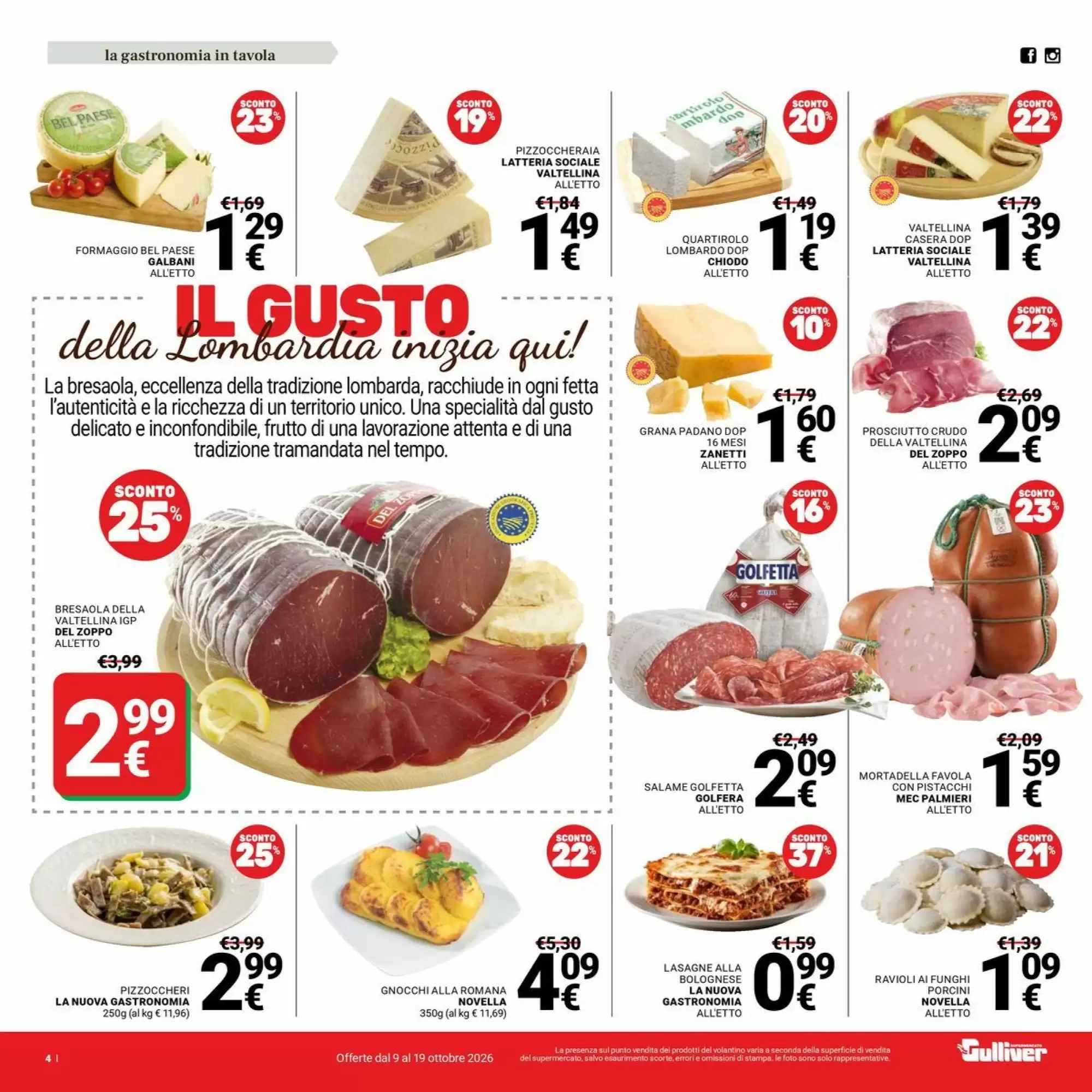 Volantino promozionale Supermercati Gulliver  valide dal 09/10/2026 - Pagina 4.