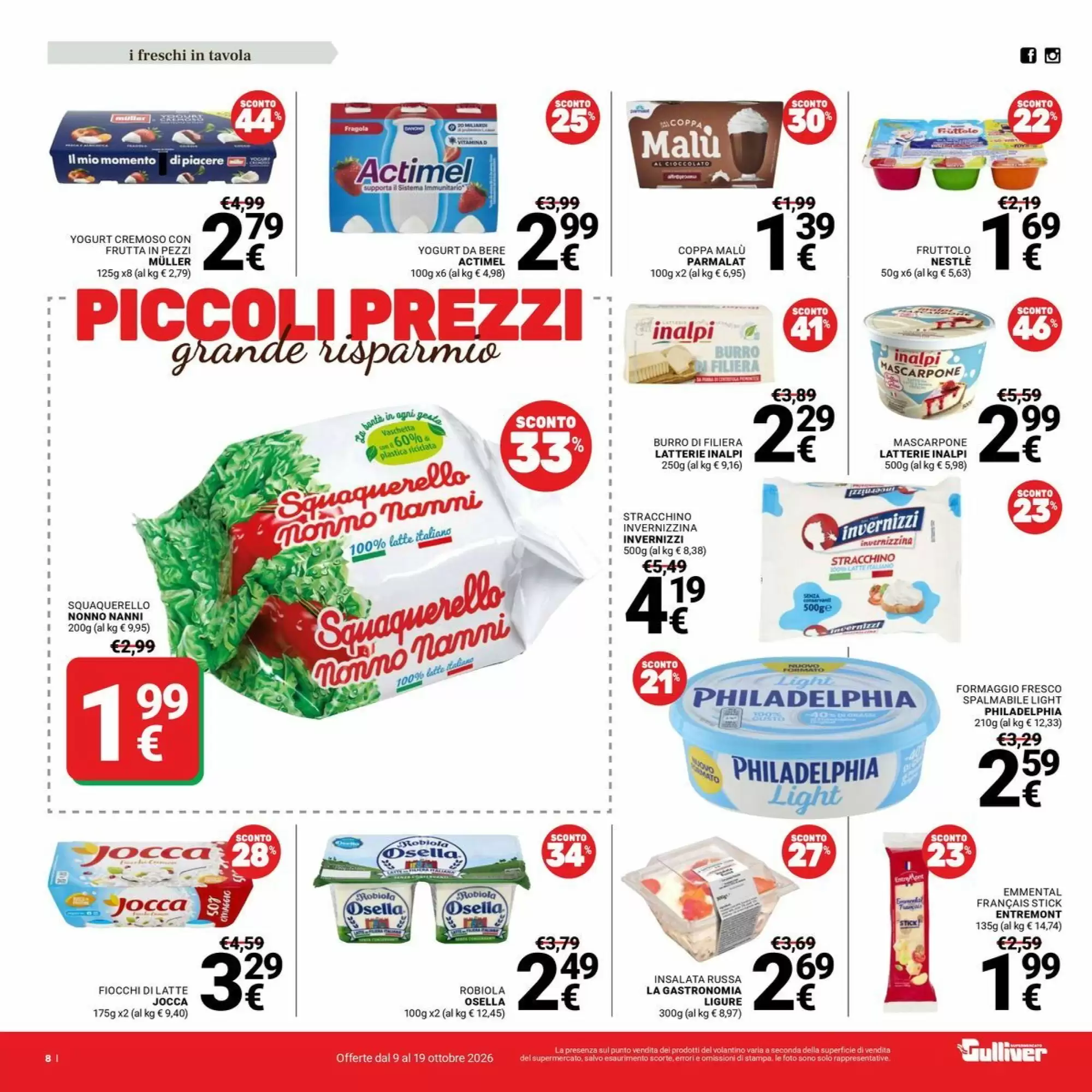 Volantino promozionale Supermercati Gulliver  valide dal 09/10/2026 - Pagina 8.