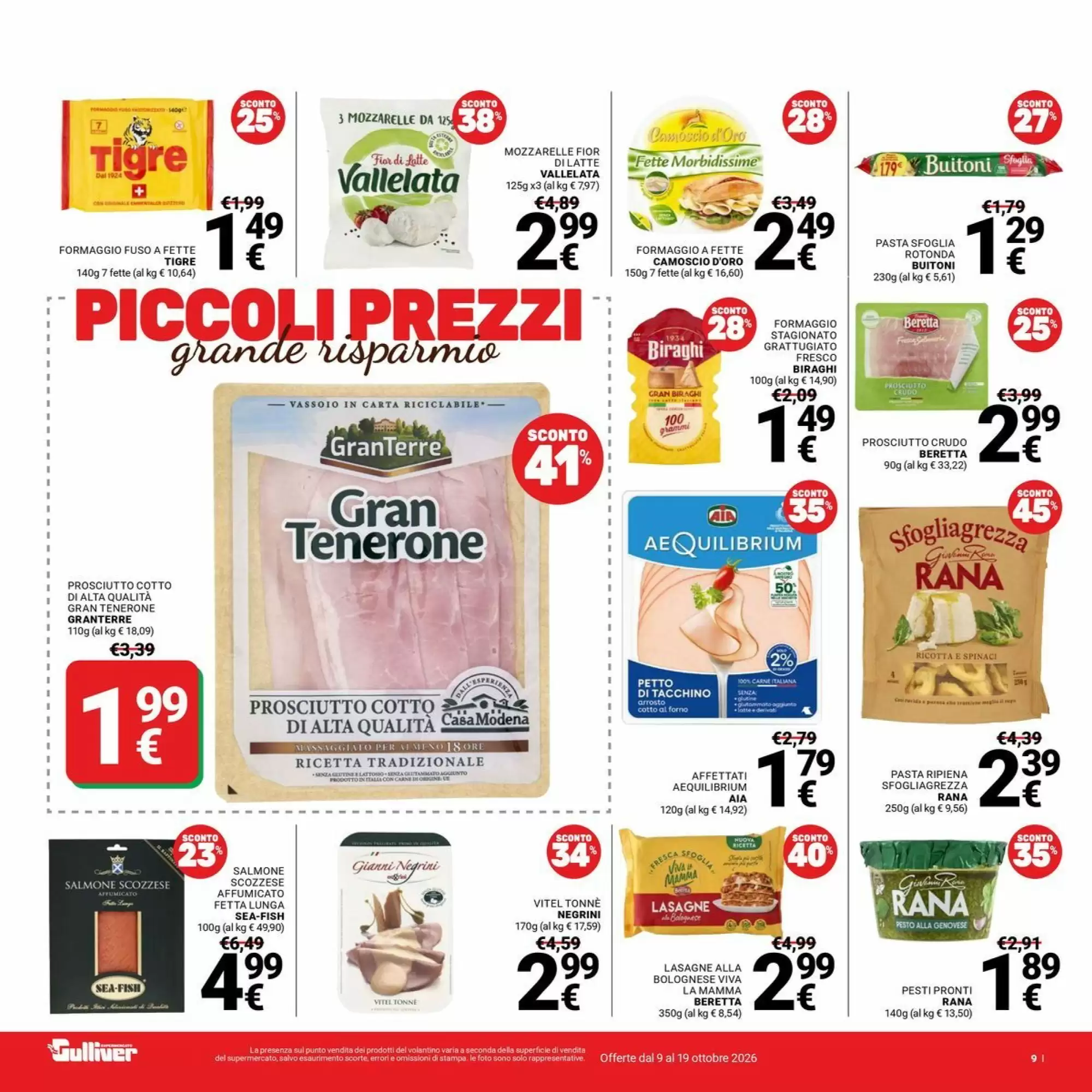 Volantino promozionale Supermercati Gulliver  valide dal 09/10/2026 - Pagina 9.