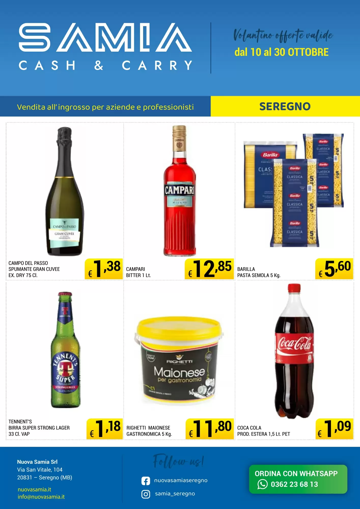 Volantino promozionale Samia Cash and Carry  valide dal 10/10/2026 - Pagina 1.