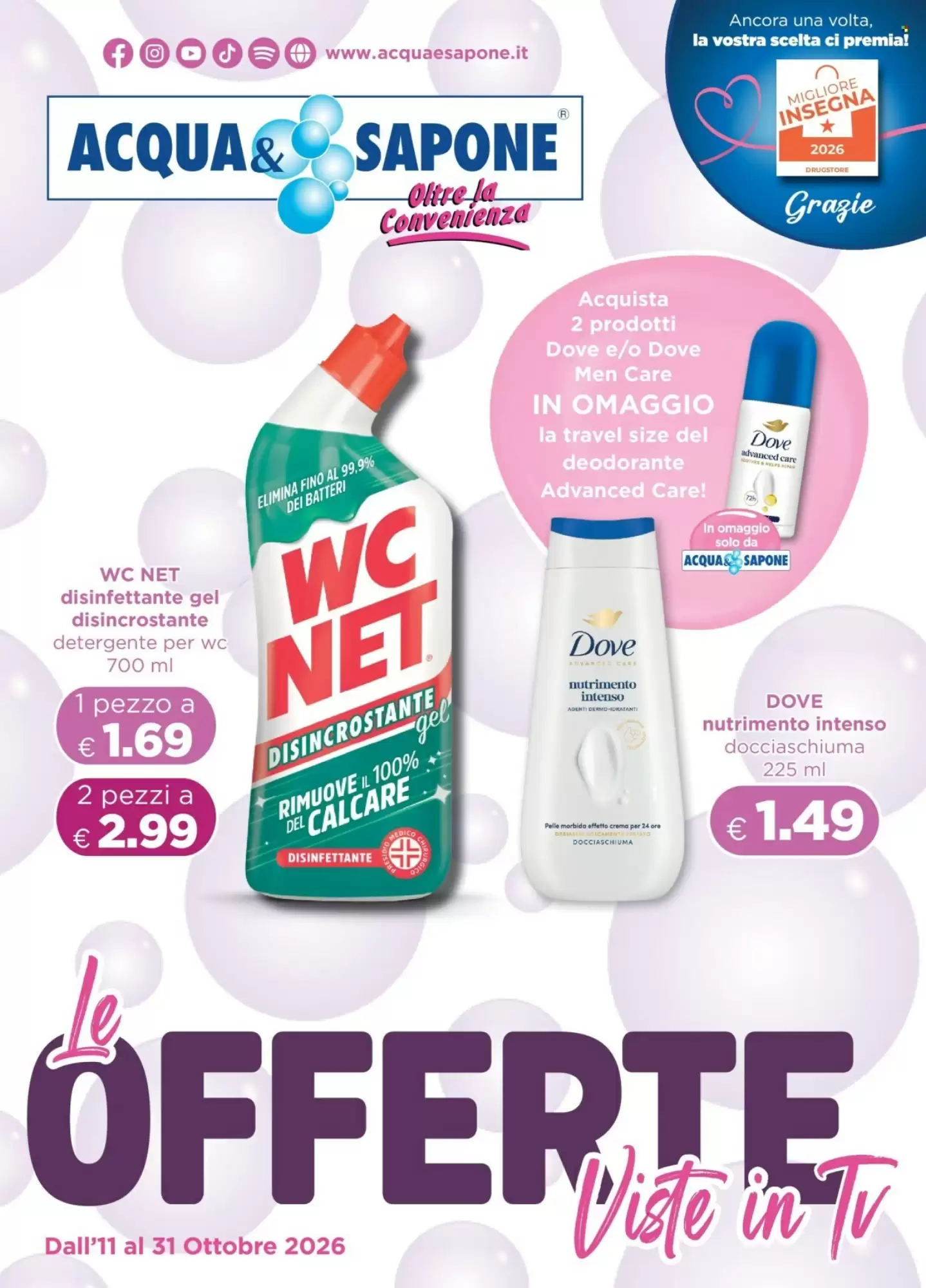 Volantino promozionale Acqua & Sapone  valide dal 11/10/2026 - Pagina 1.