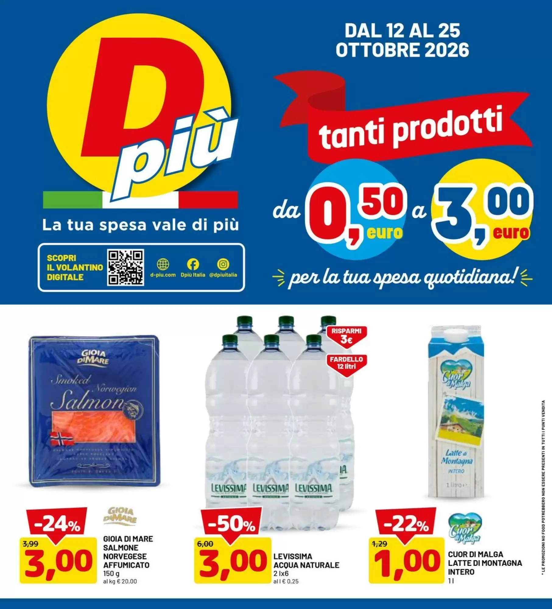 Volantino promozionale DPiù  valide dal 12/10/2026 - Pagina 1.