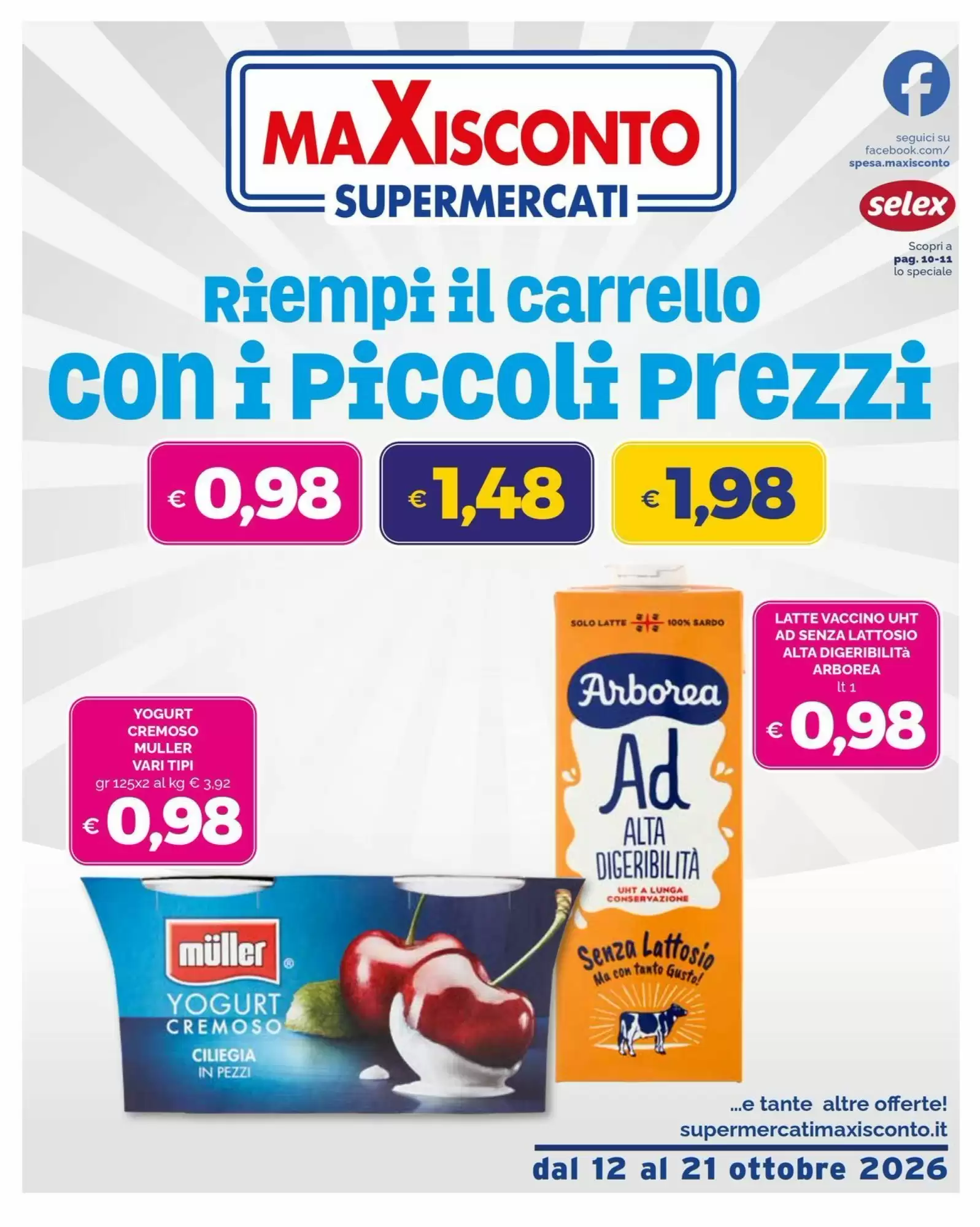 Volantino promozionale Maxisconto valide dal 12/10/2026 - Pagina 1.