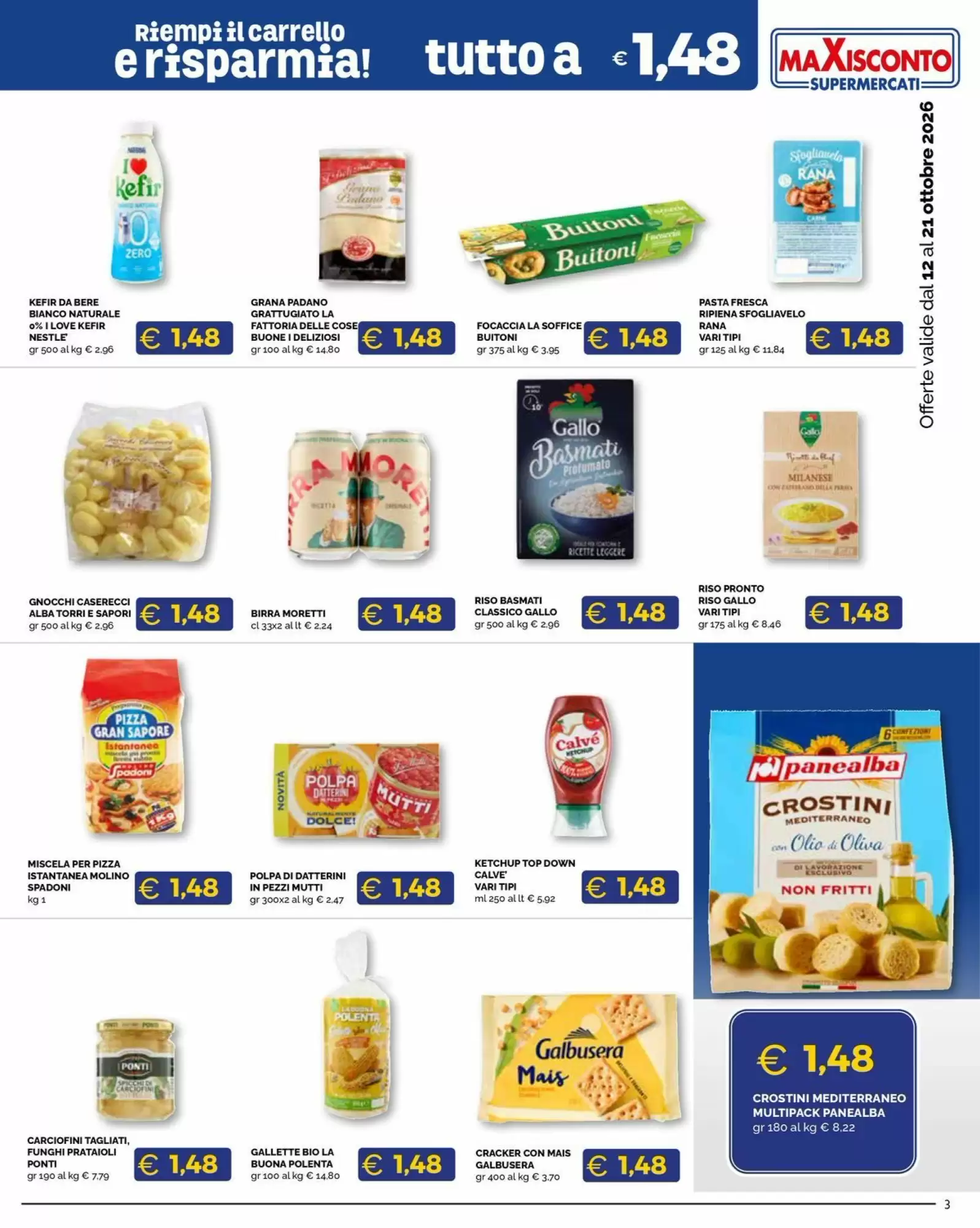 Volantino promozionale Maxisconto  valide dal 12/10/2026 - Pagina 3.