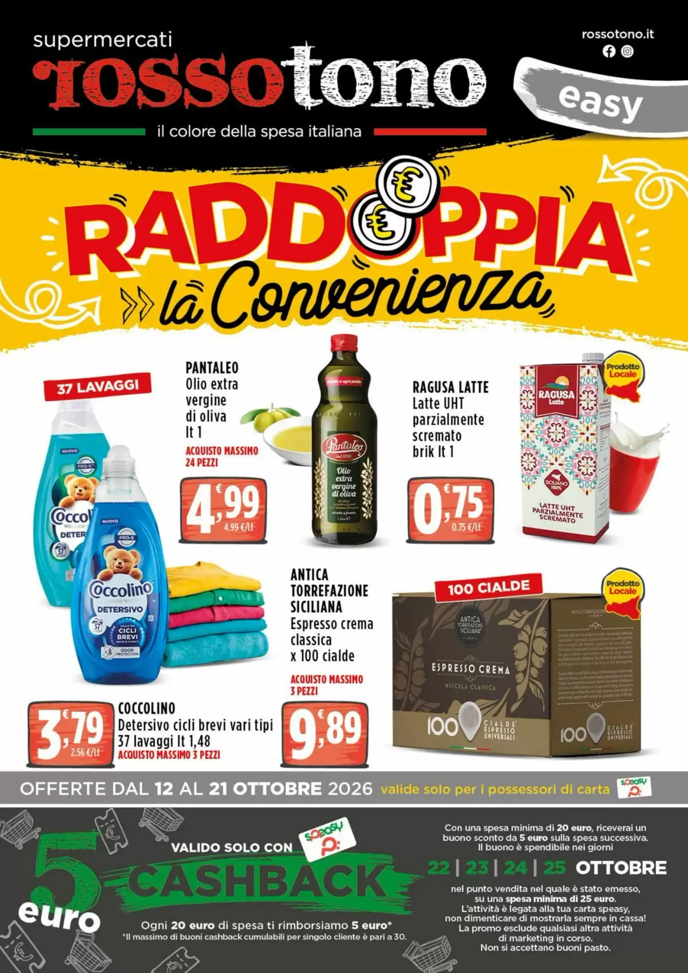 Volantino promozionale Rossotono  valide dal 12/10/2026 - Pagina 1.