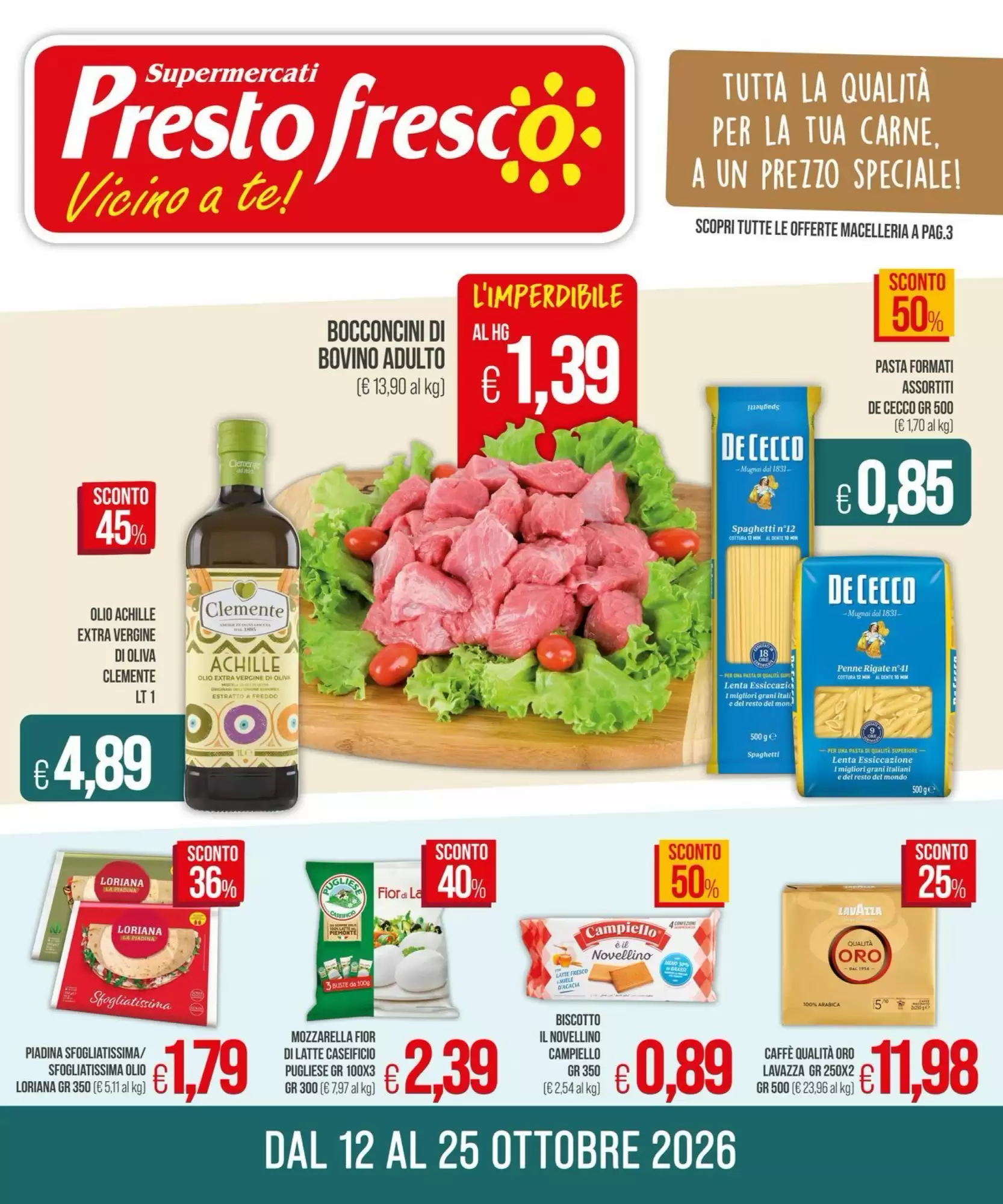Volantino promozionale PrestoFresco valide dal 12/10/2026 - Pagina 1.