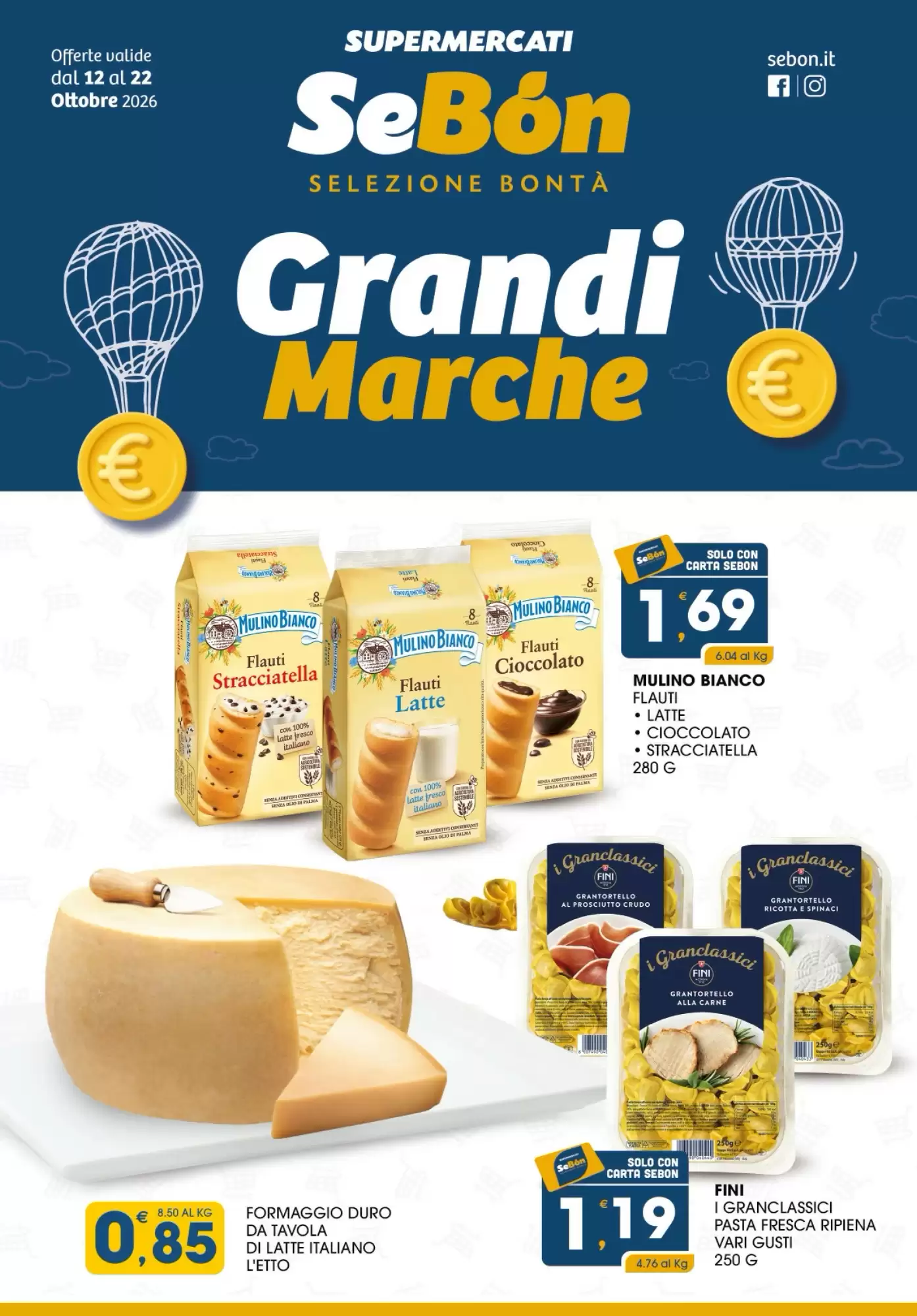 Volantino promozionale SeBón Supermercati  valide dal 12/10/2026 - Pagina 1.