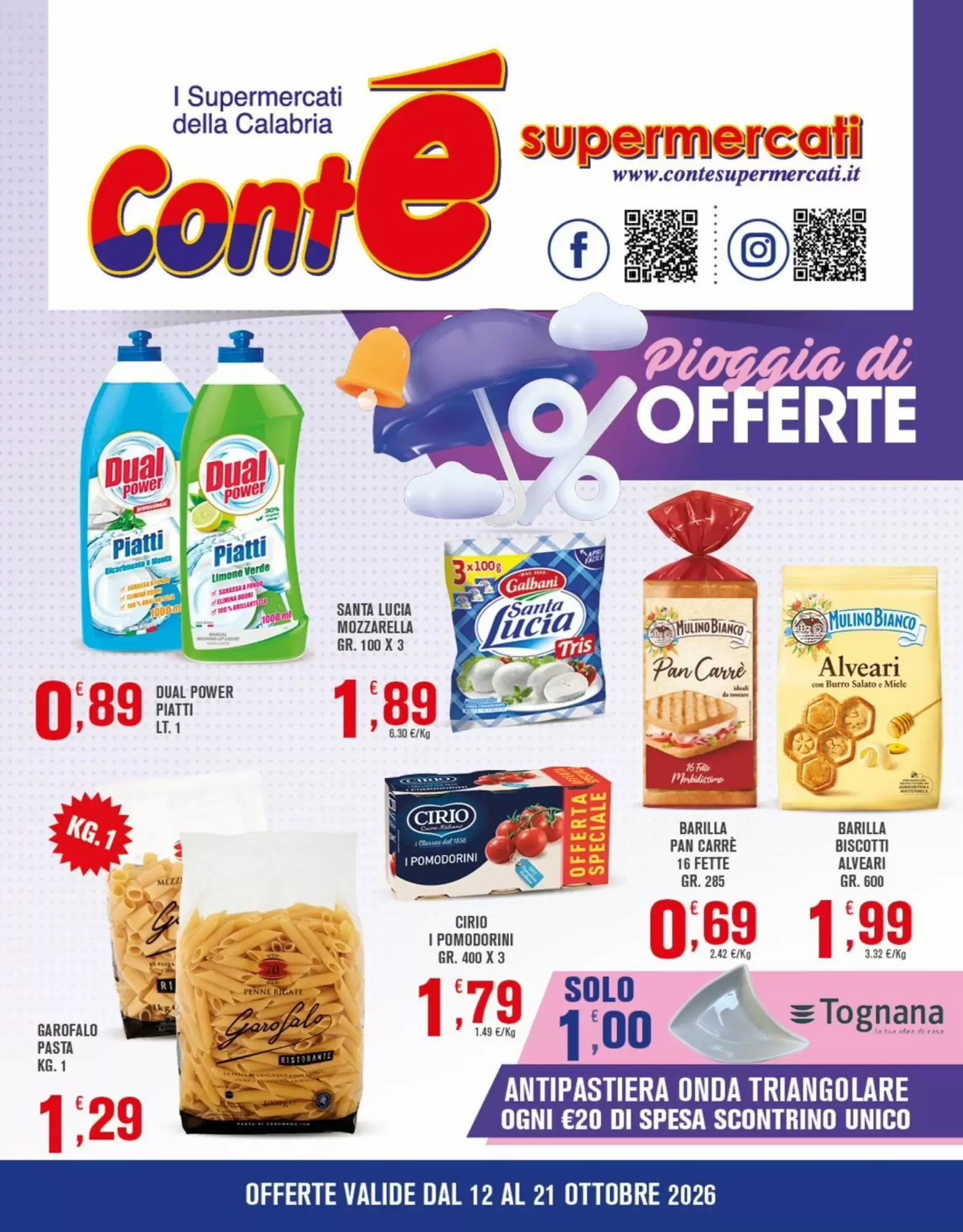 Volantino promozionale Conté Supermercati  valide dal 12/10/2026 - Pagina 1.