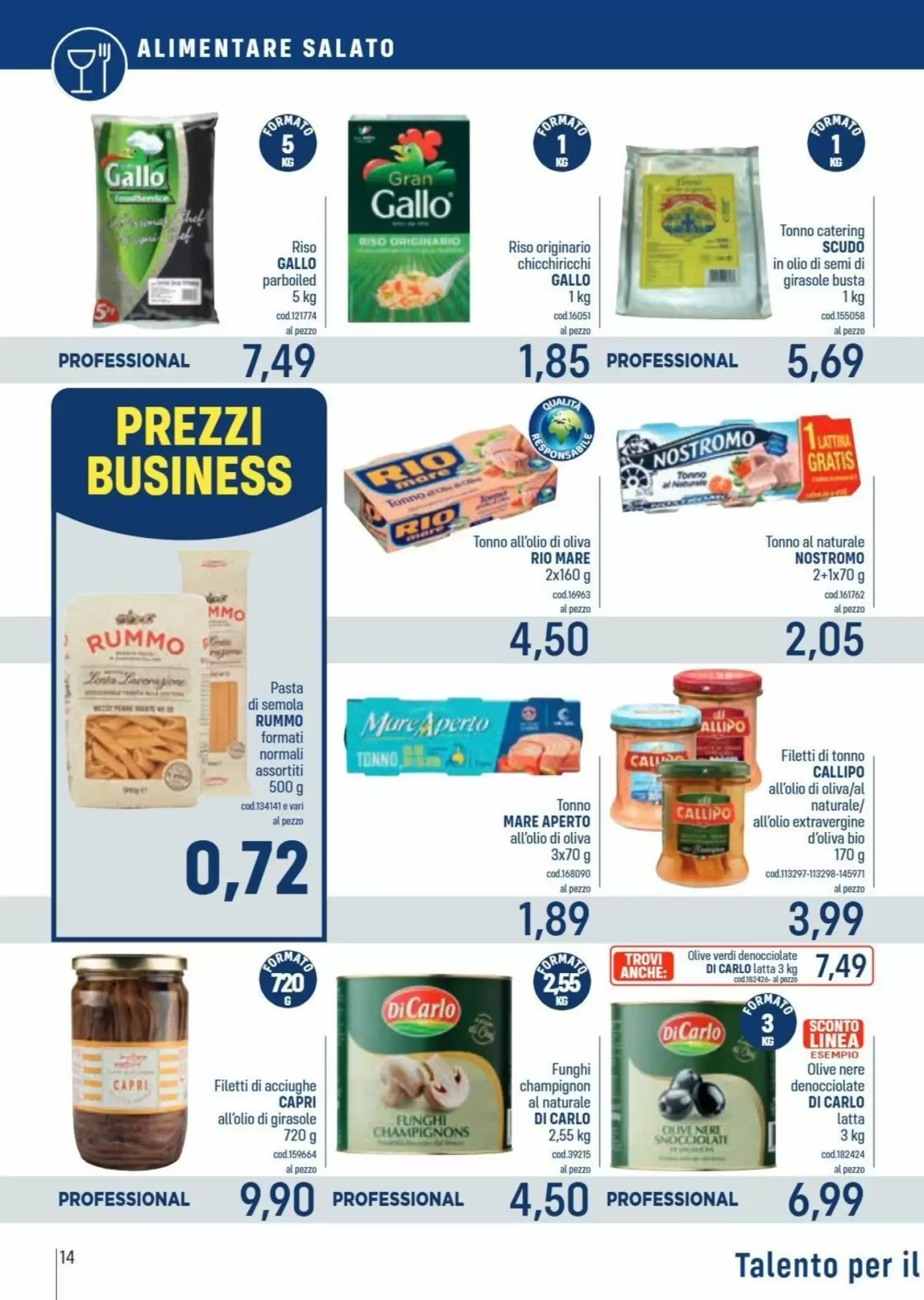 Volantino promozionale Talento Professional Store  valide dal 12/10/2026 - Pagina 14.