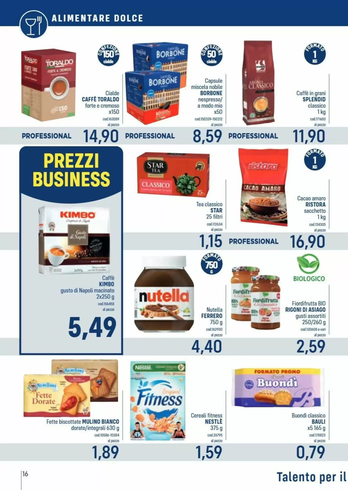 Volantino promozionale Talento Professional Store  valide dal 12/10/2026 - Pagina 16.