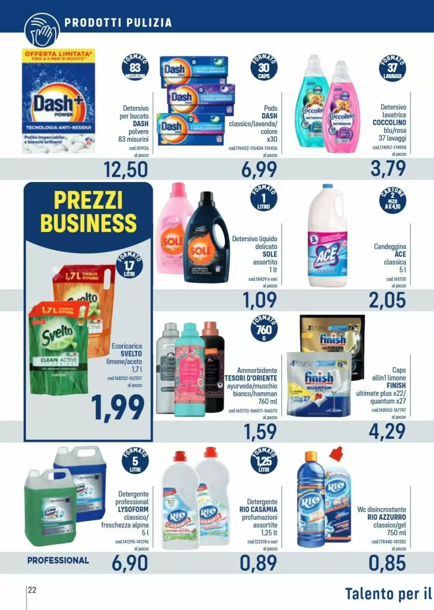 Volantino promozionale Talento Professional Store  valide dal 12/10/2026 - Pagina 22.