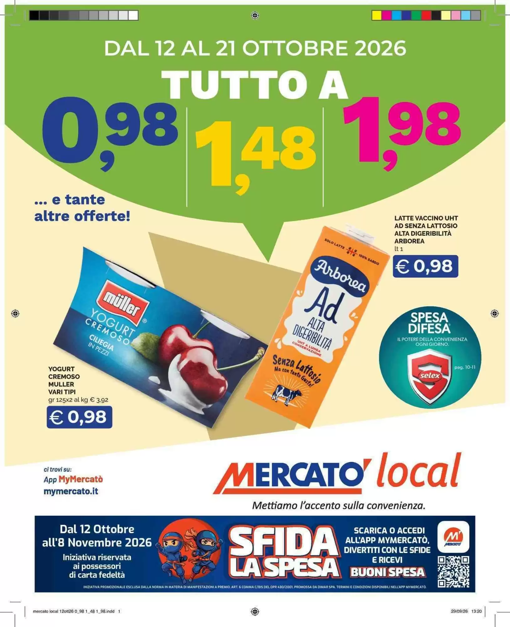 Volantino promozionale Mercatò valide dal 12/10/2026 - Pagina 1.