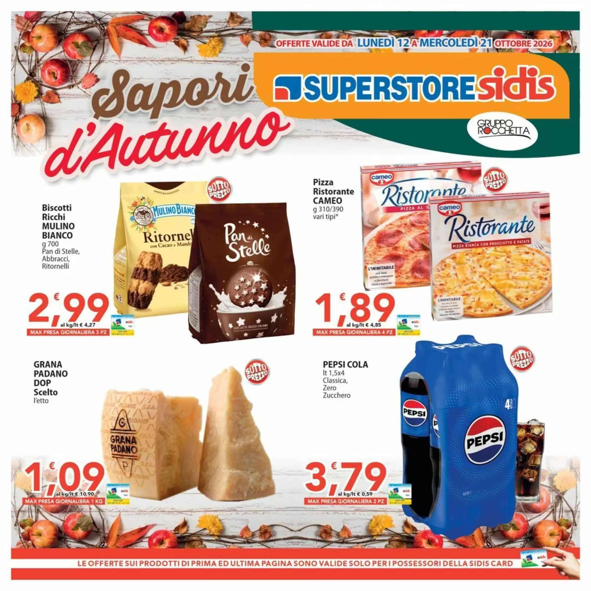 Volantino promozionale Sidis  valide dal 12/10/2026 - Pagina 1.