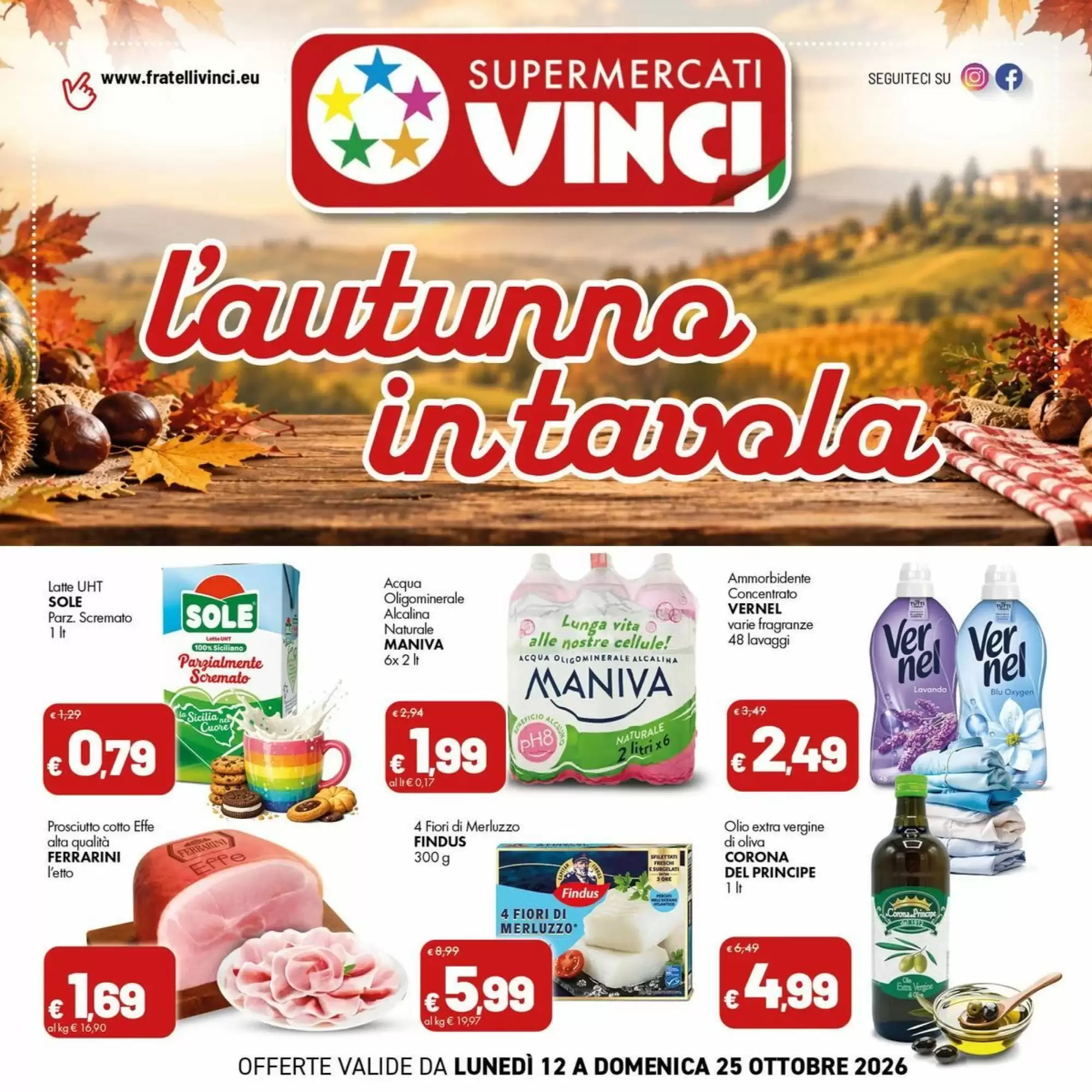 Volantino promozionale Supermercati Vinci valide dal 12/10/2026 - Pagina 1.