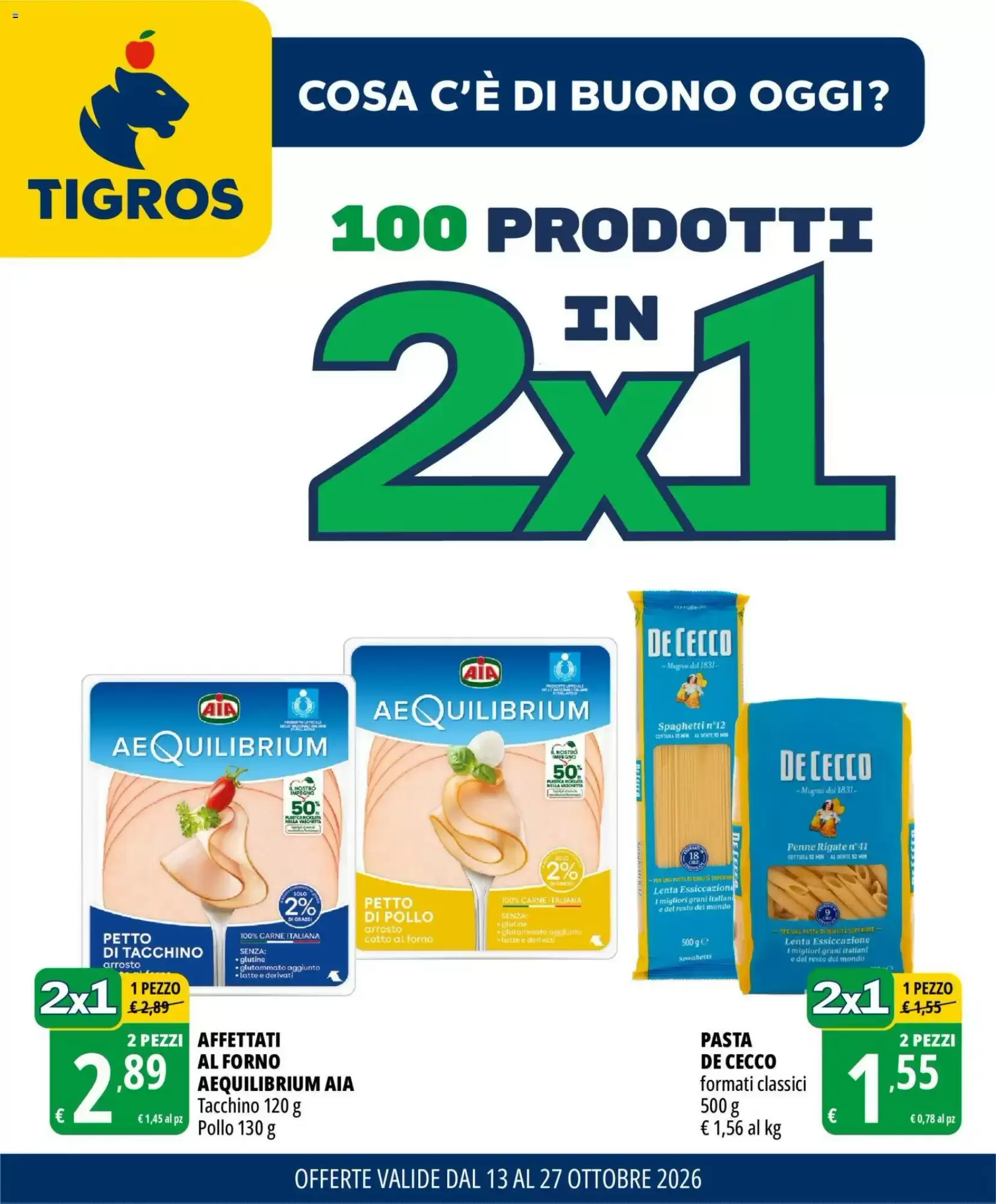 Volantino promozionale Tigros  valide dal 13/10/2026 - Pagina 1.