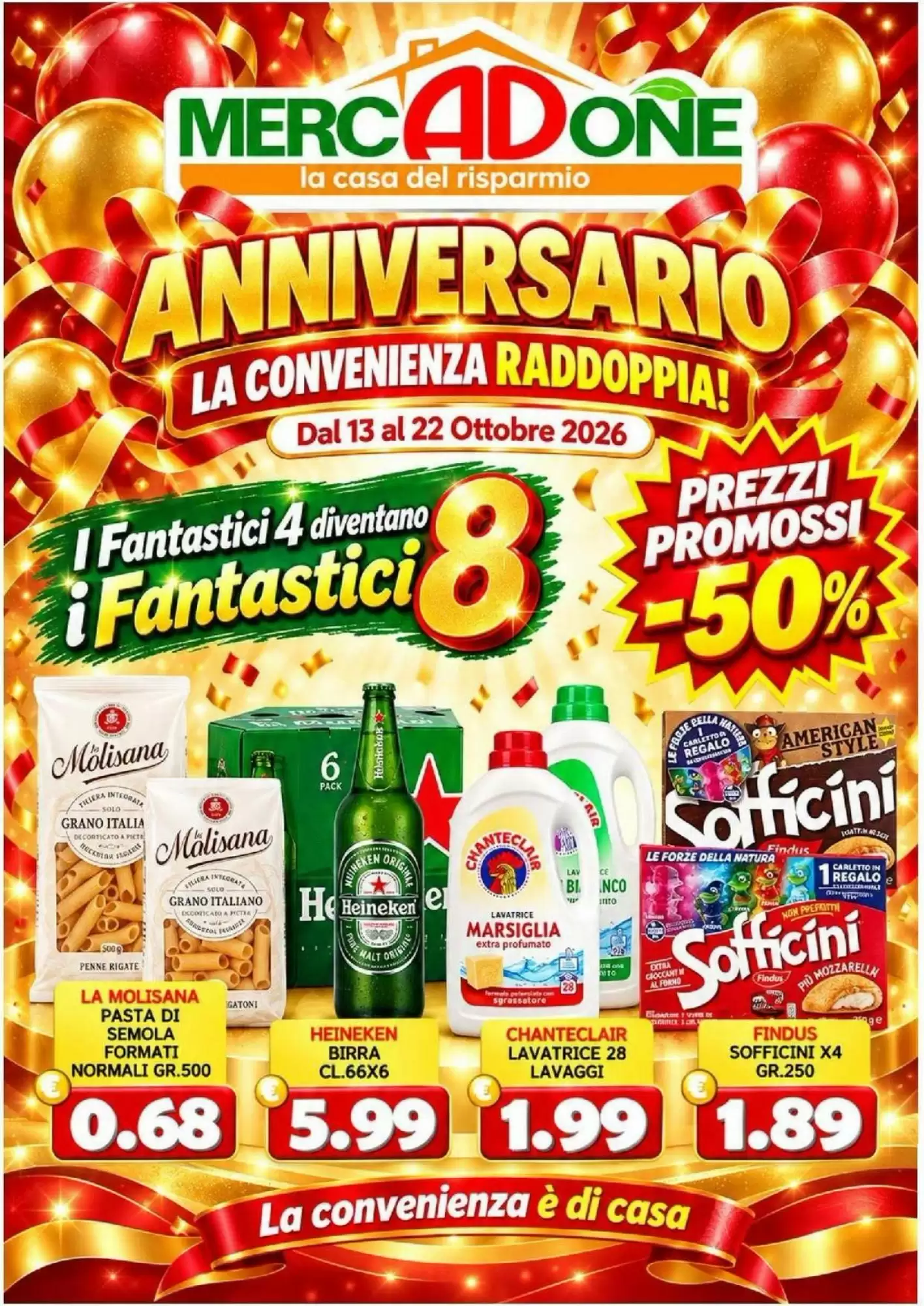 Volantino promozionale MercADone valide dal 13/10/2026 - Pagina 1.