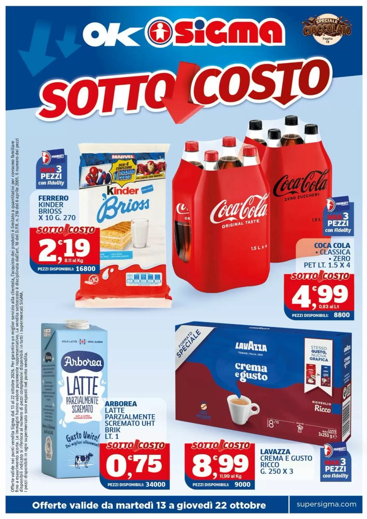 Volantino promozionale Ok Sigma  valide dal 13/10/2026 - Pagina 1.