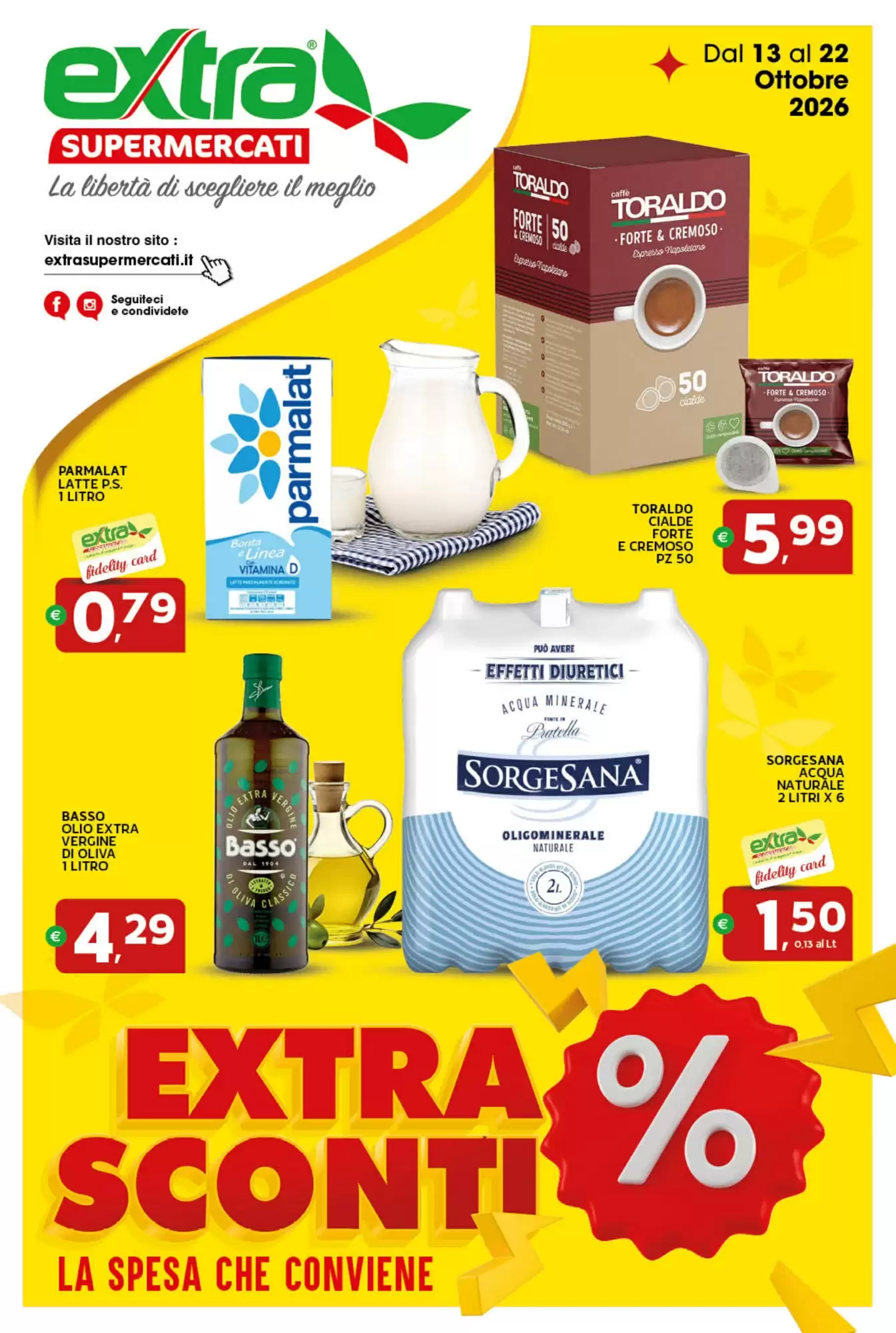 Volantino promozionale Extra Supermercati valide dal 13/10/2026 - Pagina 1.