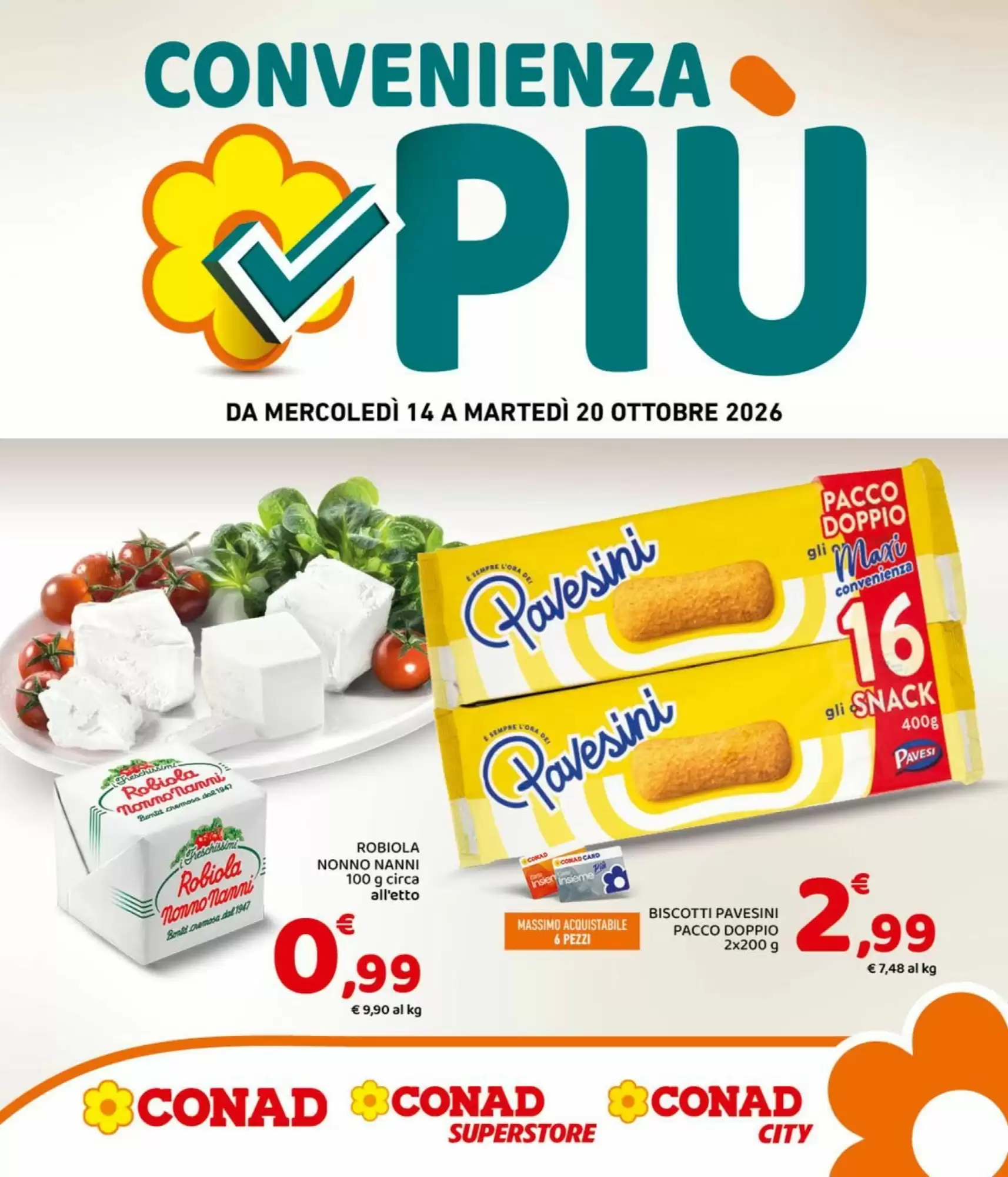 Volantino promozionale Conad  valide dal 14/10/2026 - Pagina 1.