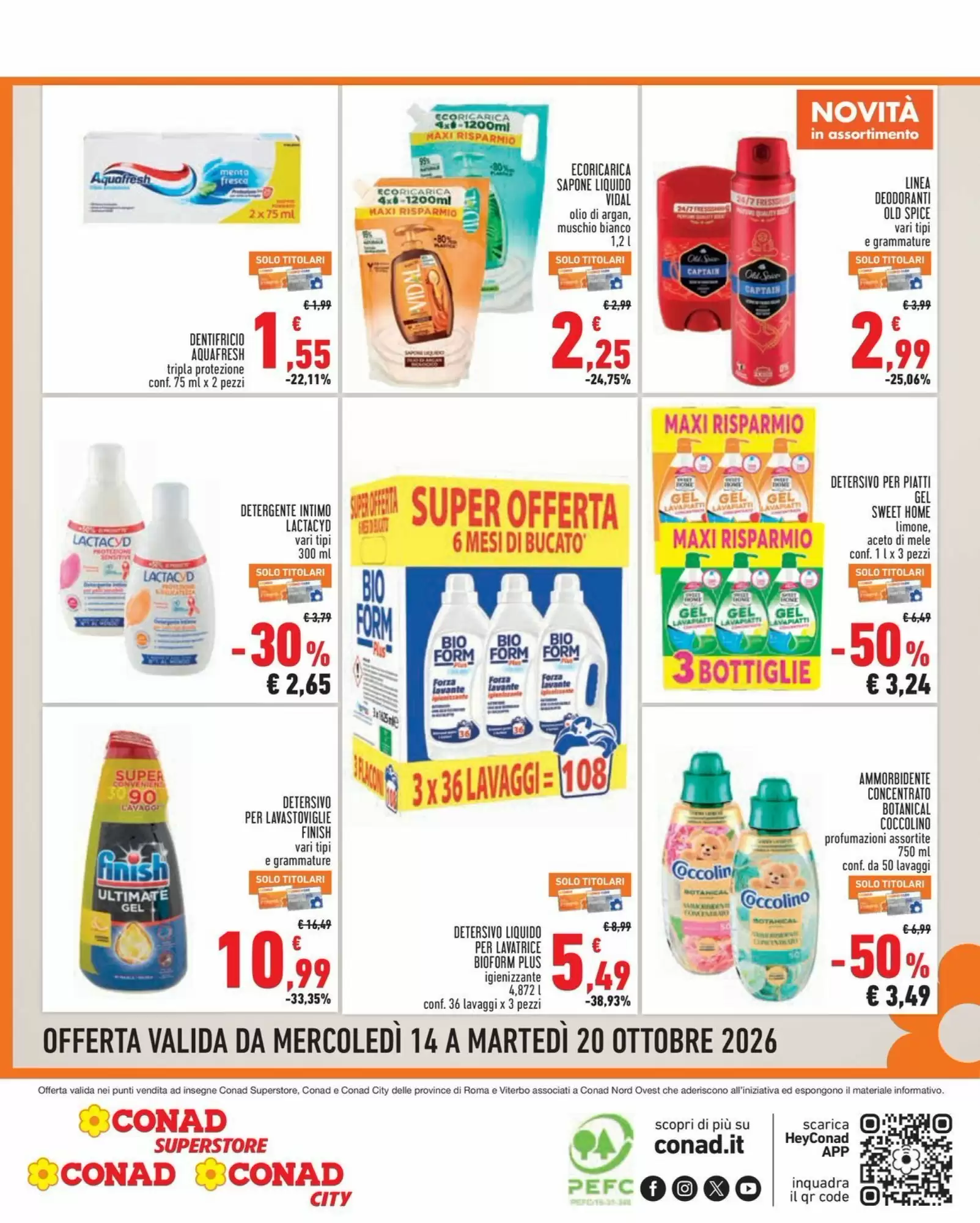 Volantino promozionale Conad  valide dal 14/10/2026 - Pagina 8.