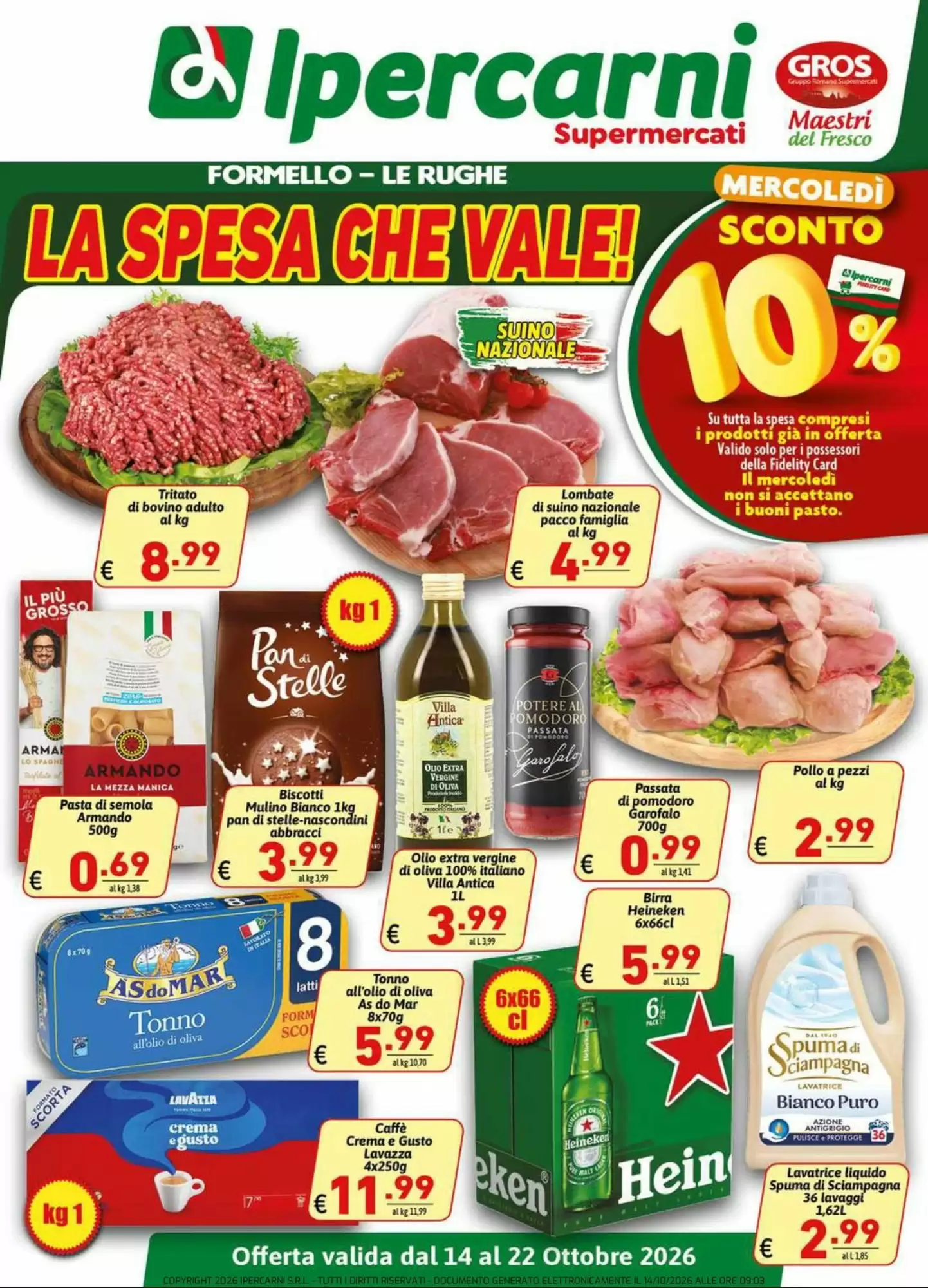 Volantino promozionale Ipercarni valide dal 14/10/2026 - Pagina 1.