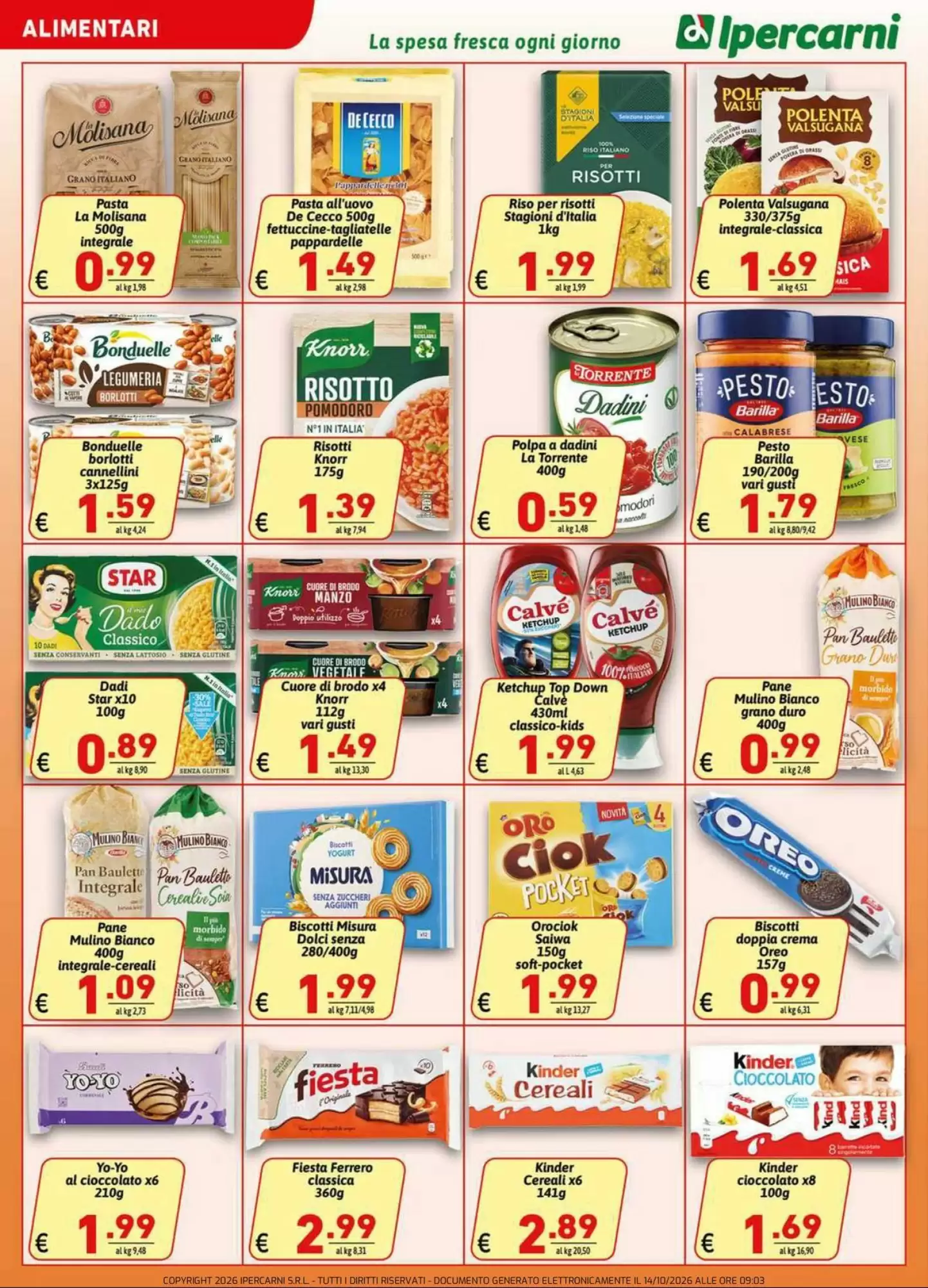 Volantino promozionale Ipercarni  valide dal 14/10/2026 - Pagina 12.