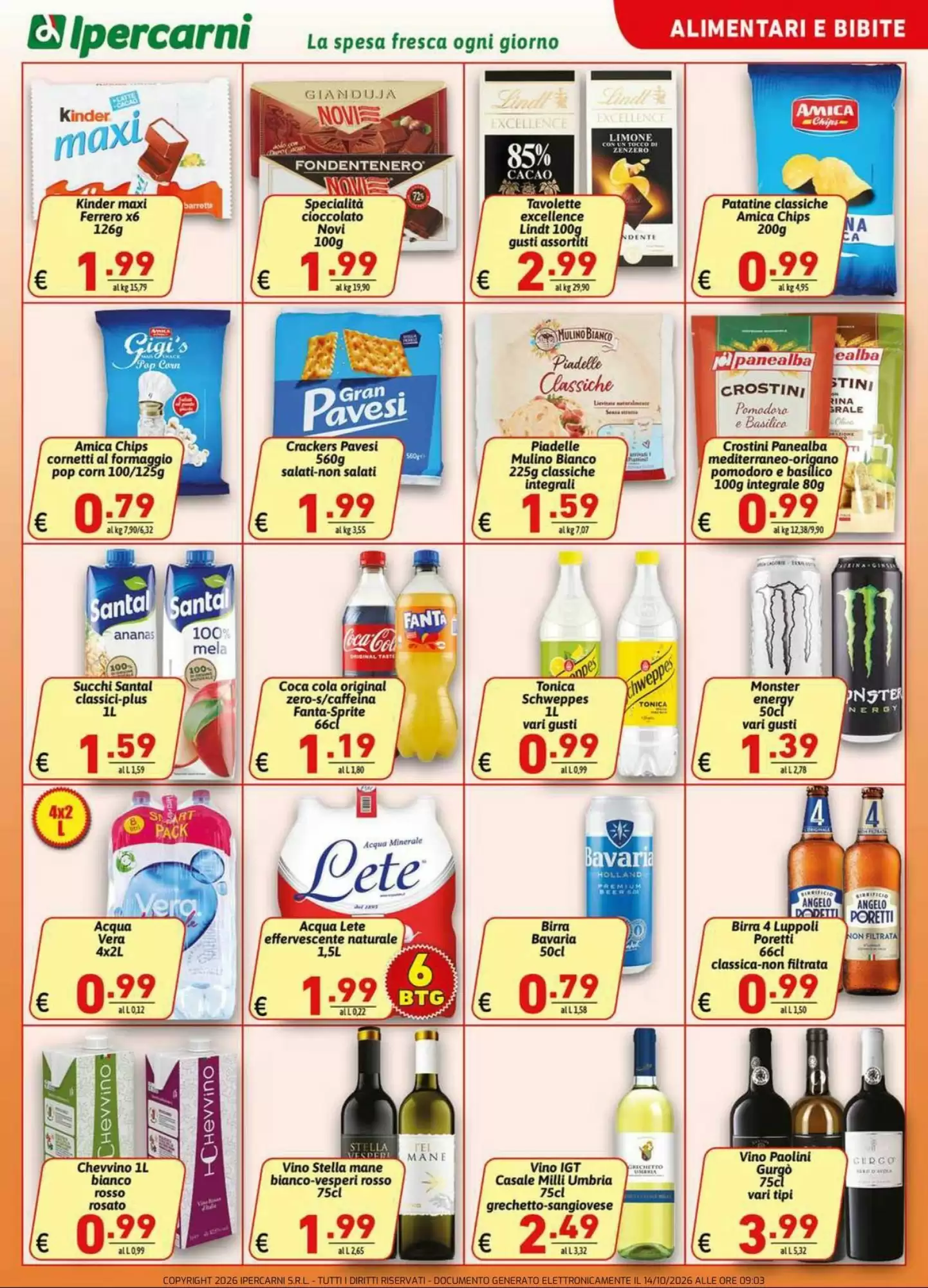 Volantino promozionale Ipercarni  valide dal 14/10/2026 - Pagina 13.