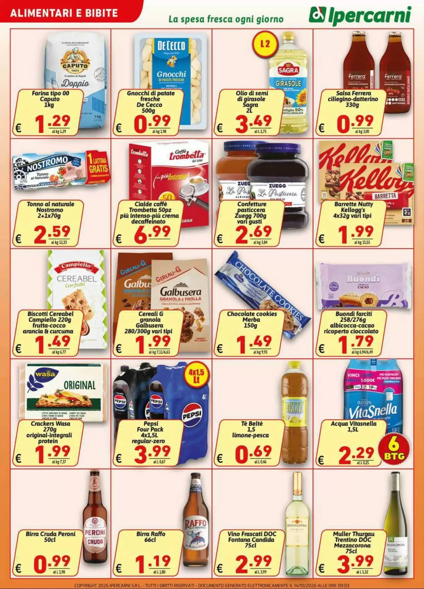 Volantino promozionale Ipercarni  valide dal 14/10/2026 - Pagina 14.