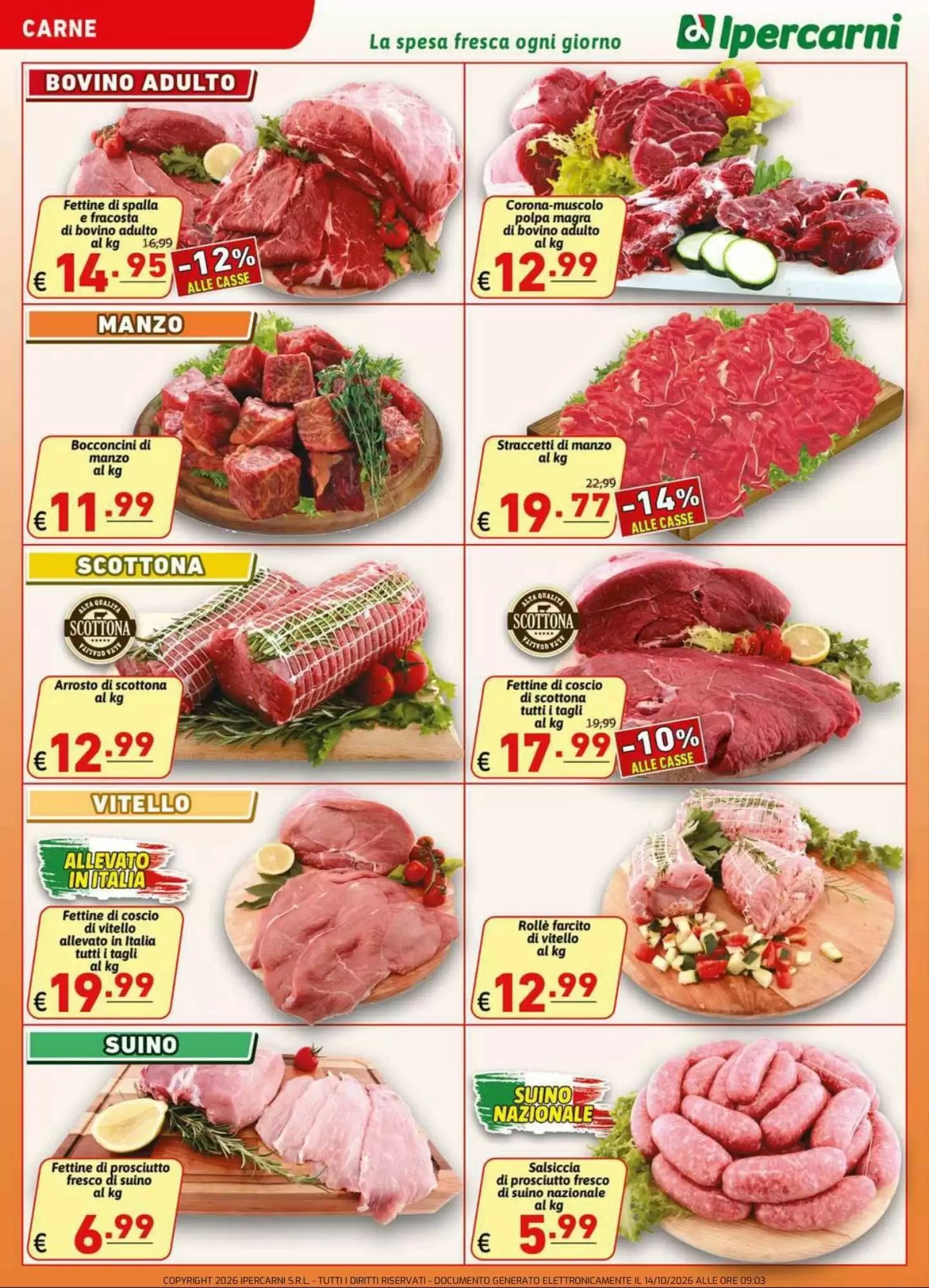 Volantino promozionale Ipercarni  valide dal 14/10/2026 - Pagina 2.