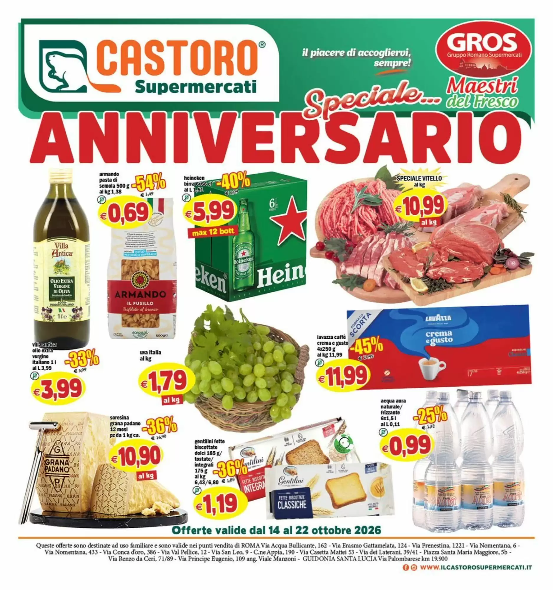Volantino promozionale Il Castoro Supermercati  valide dal 14/10/2026 - Pagina 1.