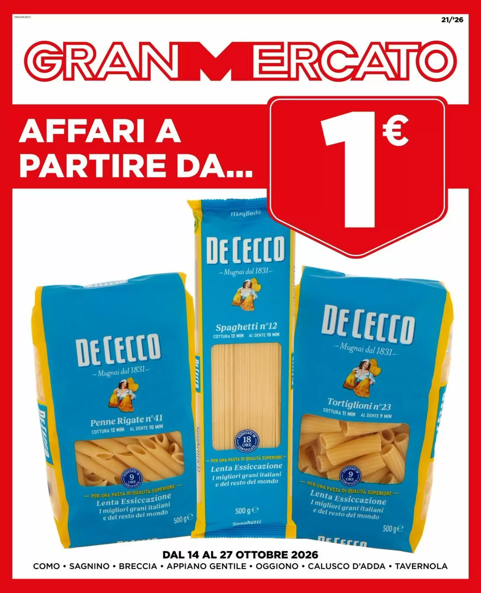 Volantino promozionale Gran mercato  valide dal 14/10/2026 - Pagina 1.