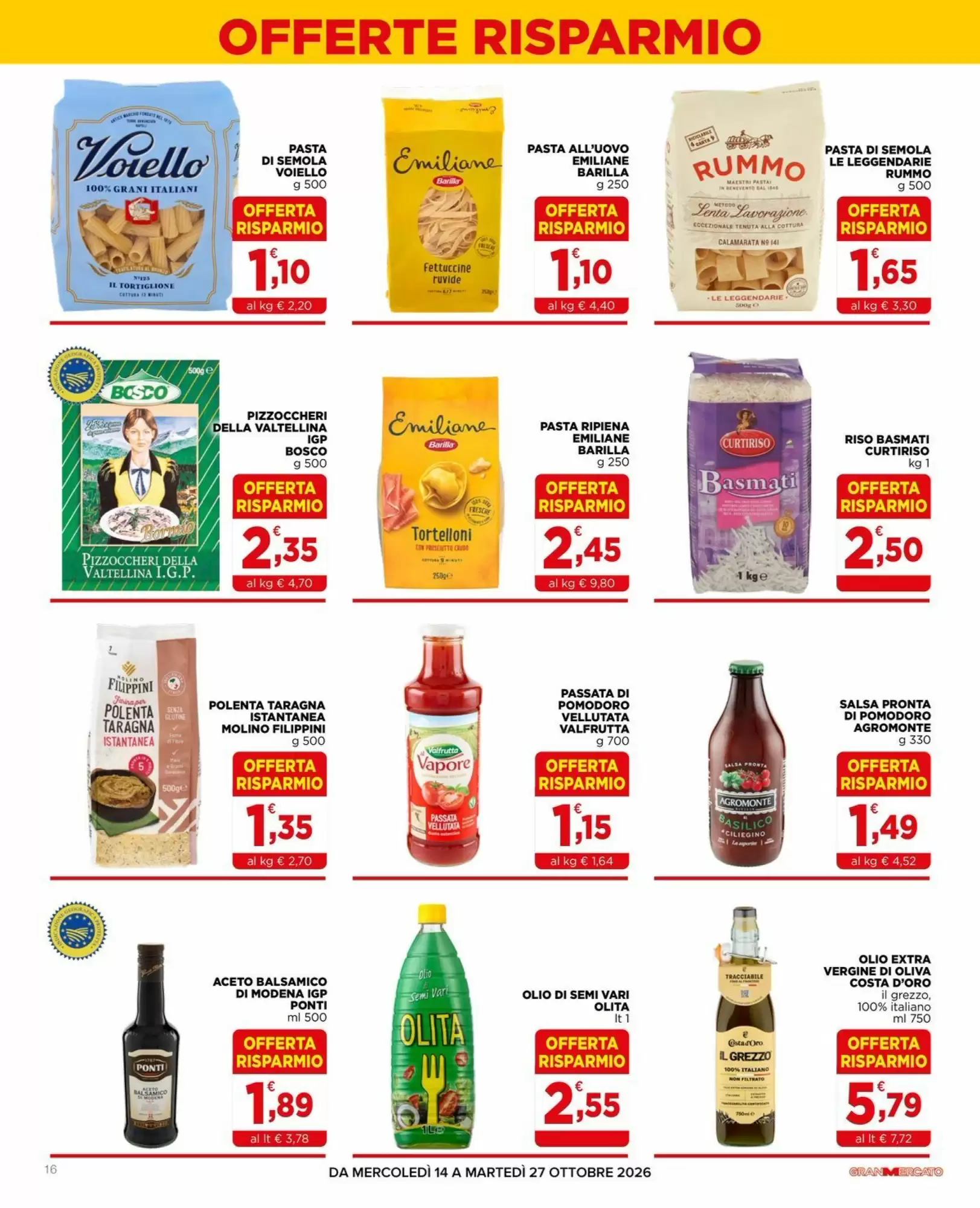 Volantino promozionale Gran mercato  valide dal 14/10/2026 - Pagina 16.
