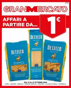 Volantino promozionale Gran mercato  valide dal 14/10/2026