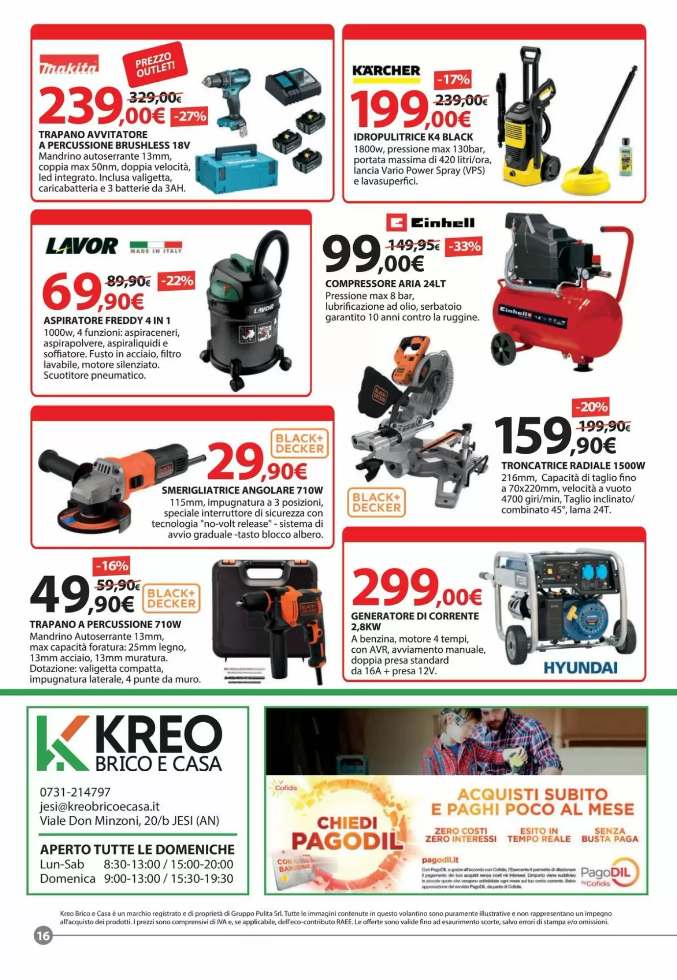 Volantino promozionale Kreo Brico e Casa  valide dal 14/10/2026 - Pagina 16.