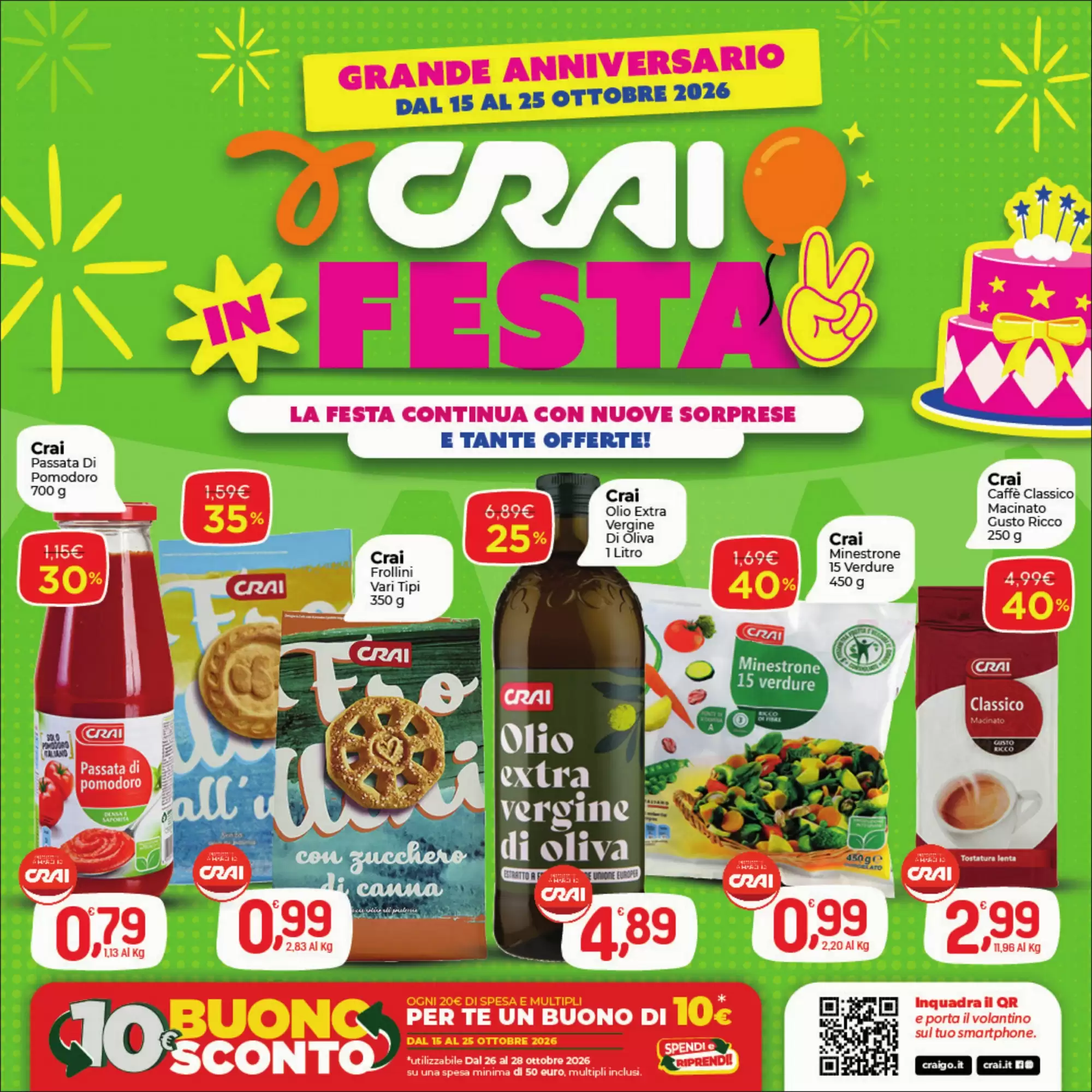 Volantino promozionale Crai valide dal 15/10/2026 - Pagina 1.