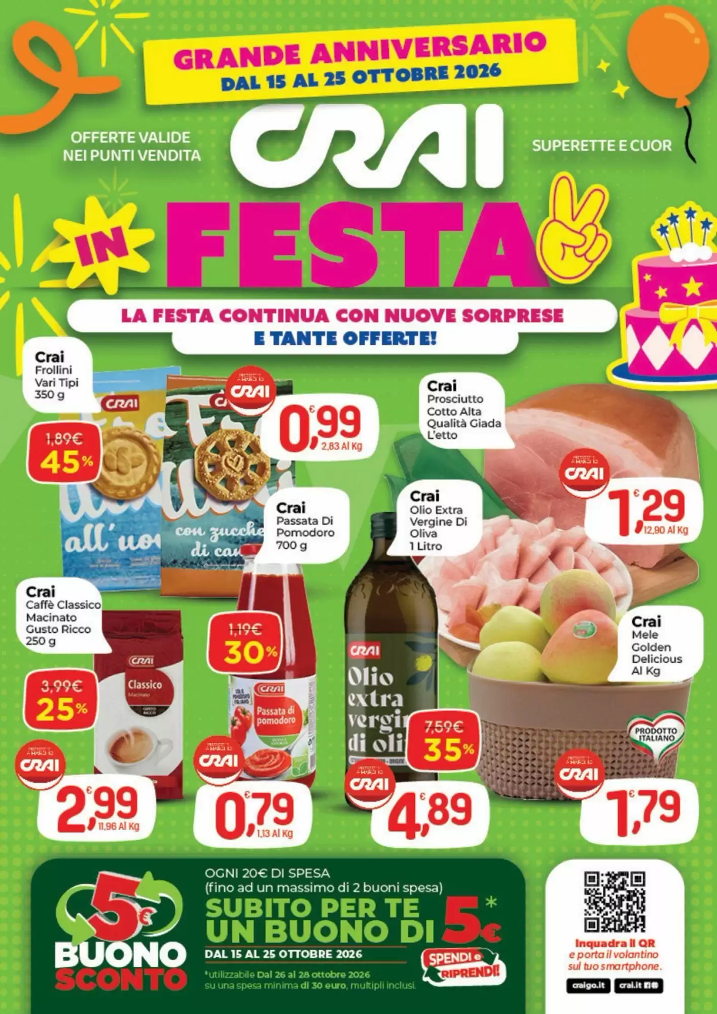 Volantino promozionale Crai valide dal 15/10/2026 - Pagina 1.