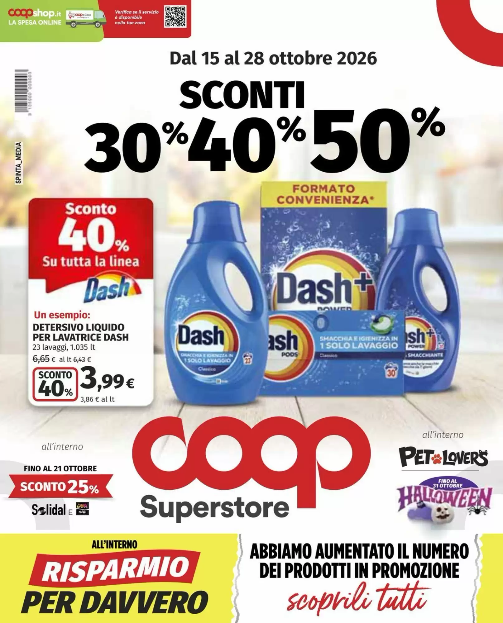 Volantino promozionale Coop Superstore valide dal 15/10/2026 - Pagina 1.