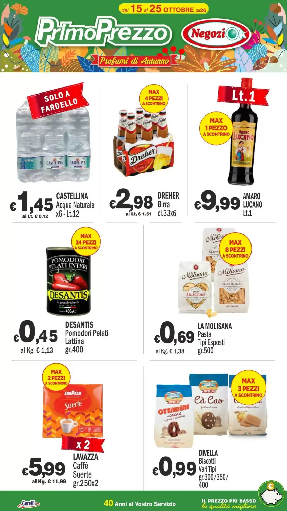 Volantino promozionale Primo Prezzo valide dal 15/10/2026 - Pagina 1.