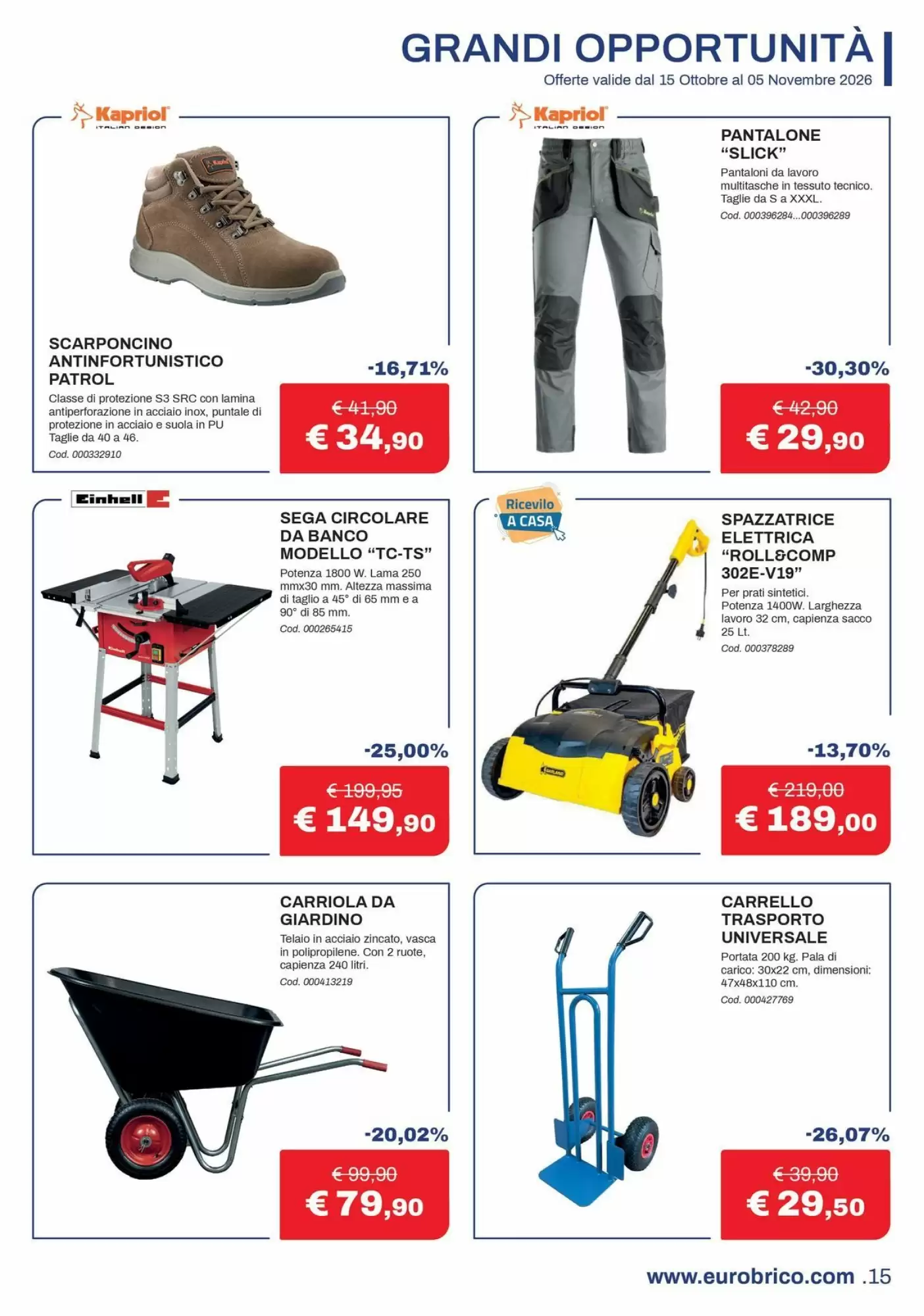 Volantino promozionale Eurobrico  valide dal 15/10/2026 - Pagina 15.