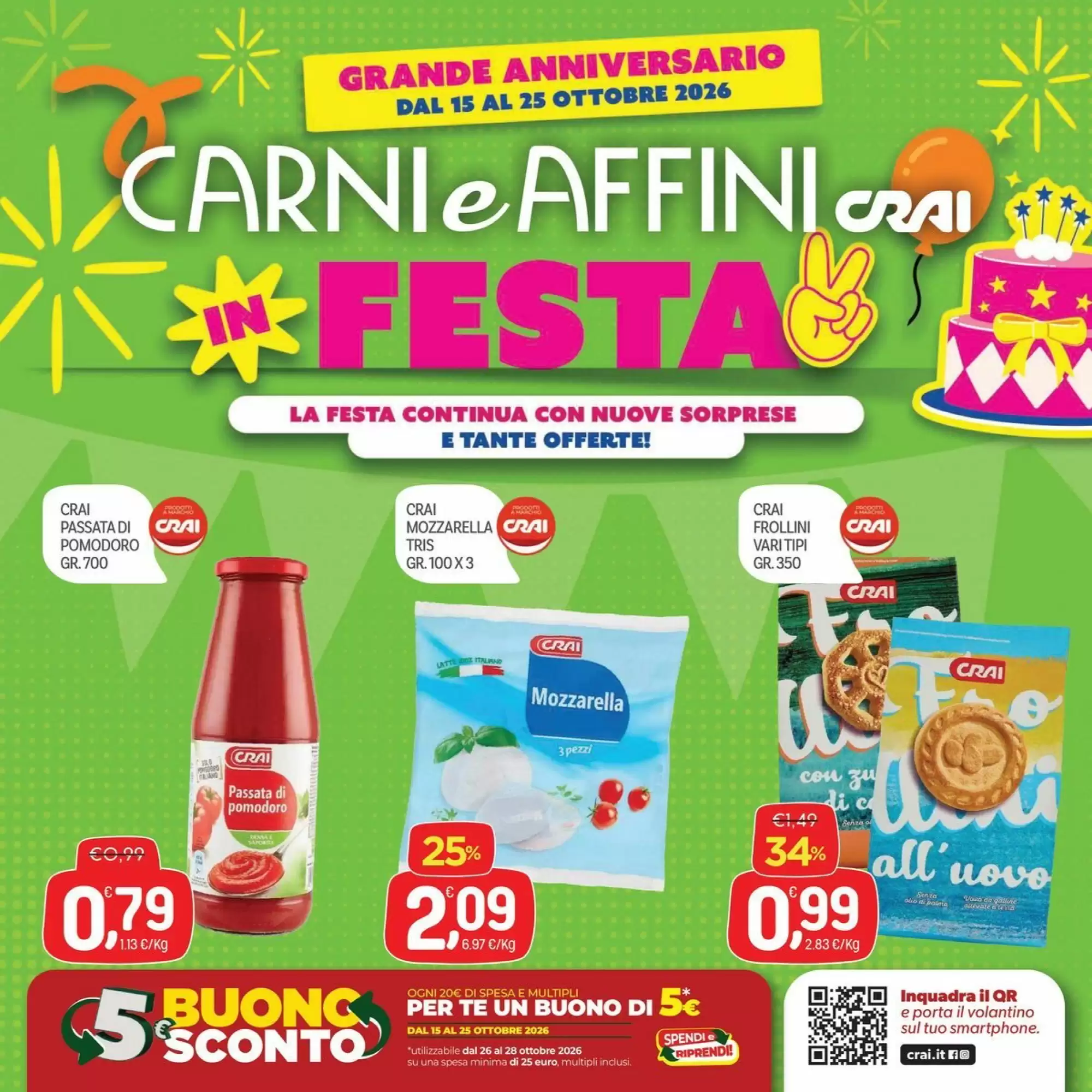Volantino promozionale Carni e Affini Supermercati  valide dal 15/10/2026 - Pagina 1.
