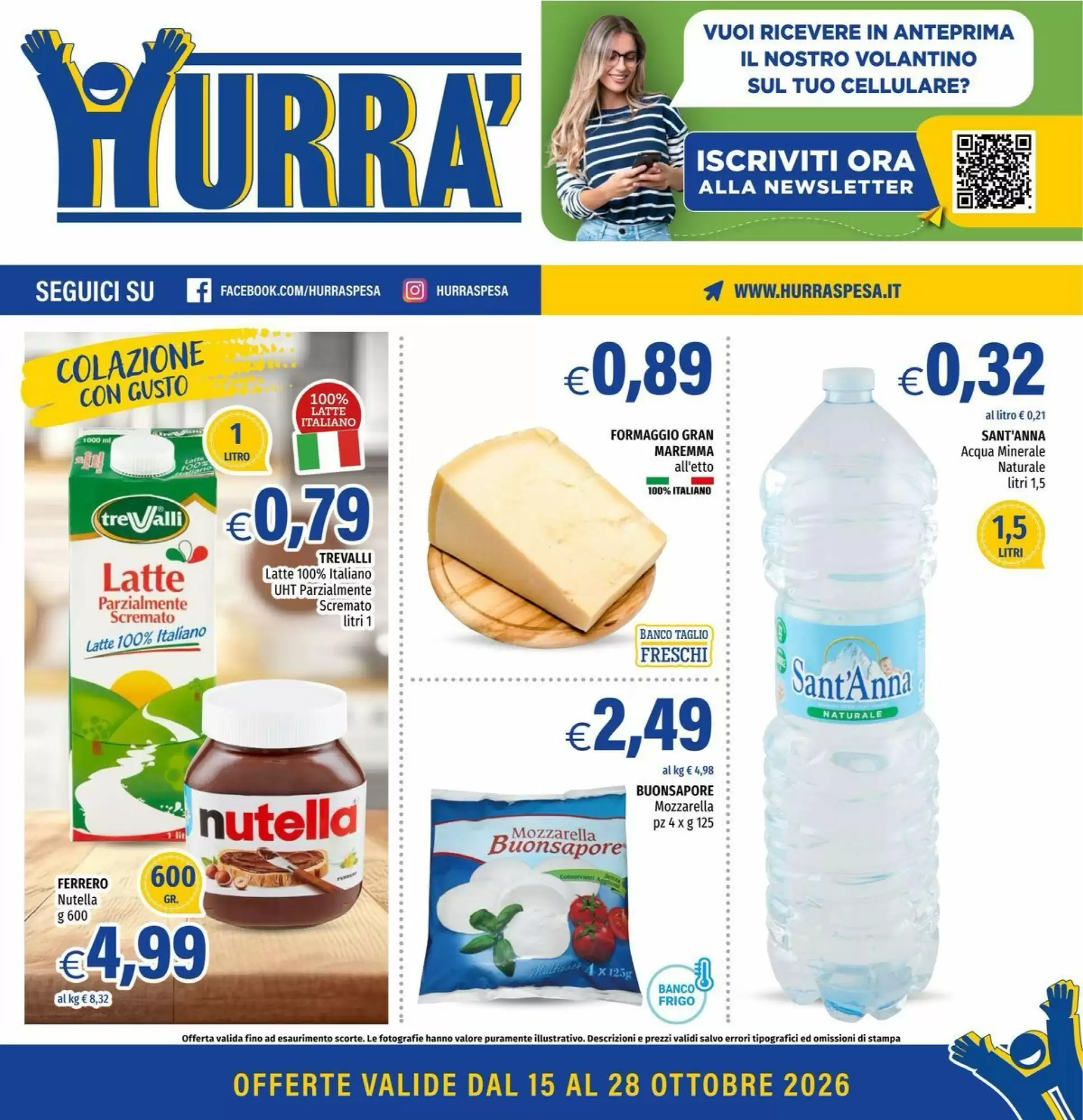 Volantino promozionale Hurrà valide dal 15/10/2026 - Pagina 1.